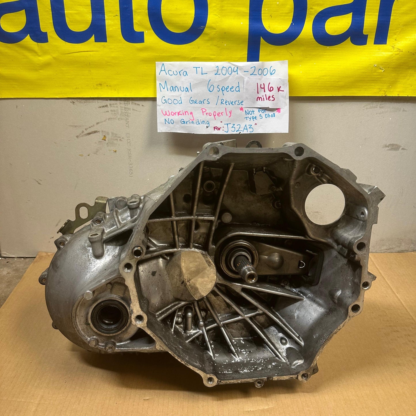 04-06 Acura TL Transmission *MANUAL/6 Speed* J32A3 No Grinding 146k Good 05 OEM