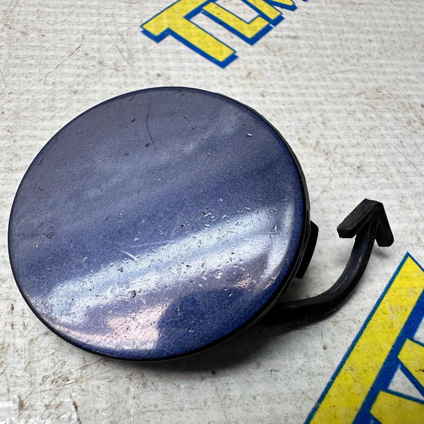 04-08 Acura TL Front Bumper Tow Hook Cover Cap BLUE 2004 05 2006 2007 2008 OEM