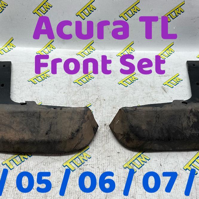 04-08 Acura TL Mud Flaps FRONT Set Left Driver / Right Passenger 05 06 07 08 OEM