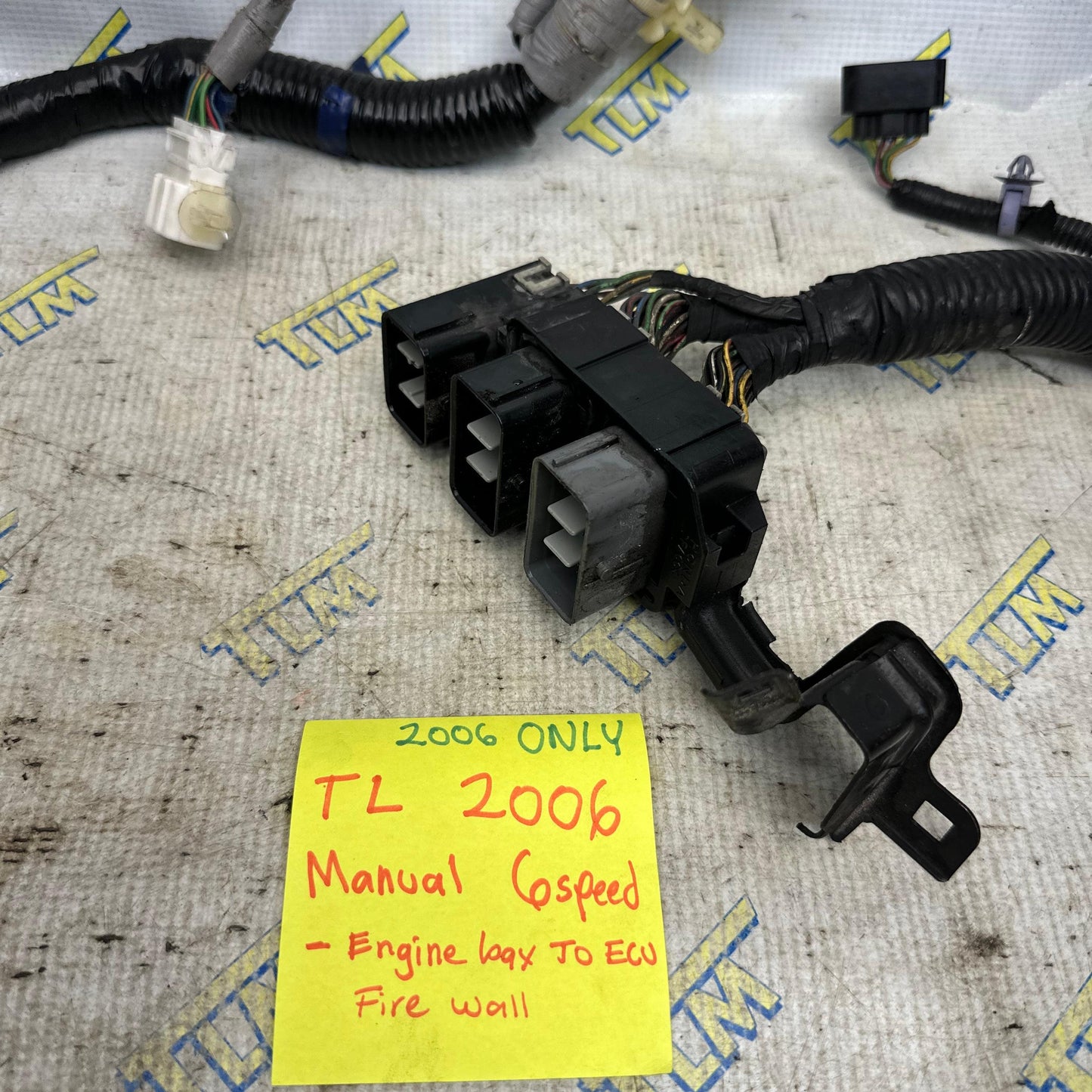 06 Acura TL ECU to Engine Bay *MANUAL* Wire Harness via Firewall M/T 2006 OEM