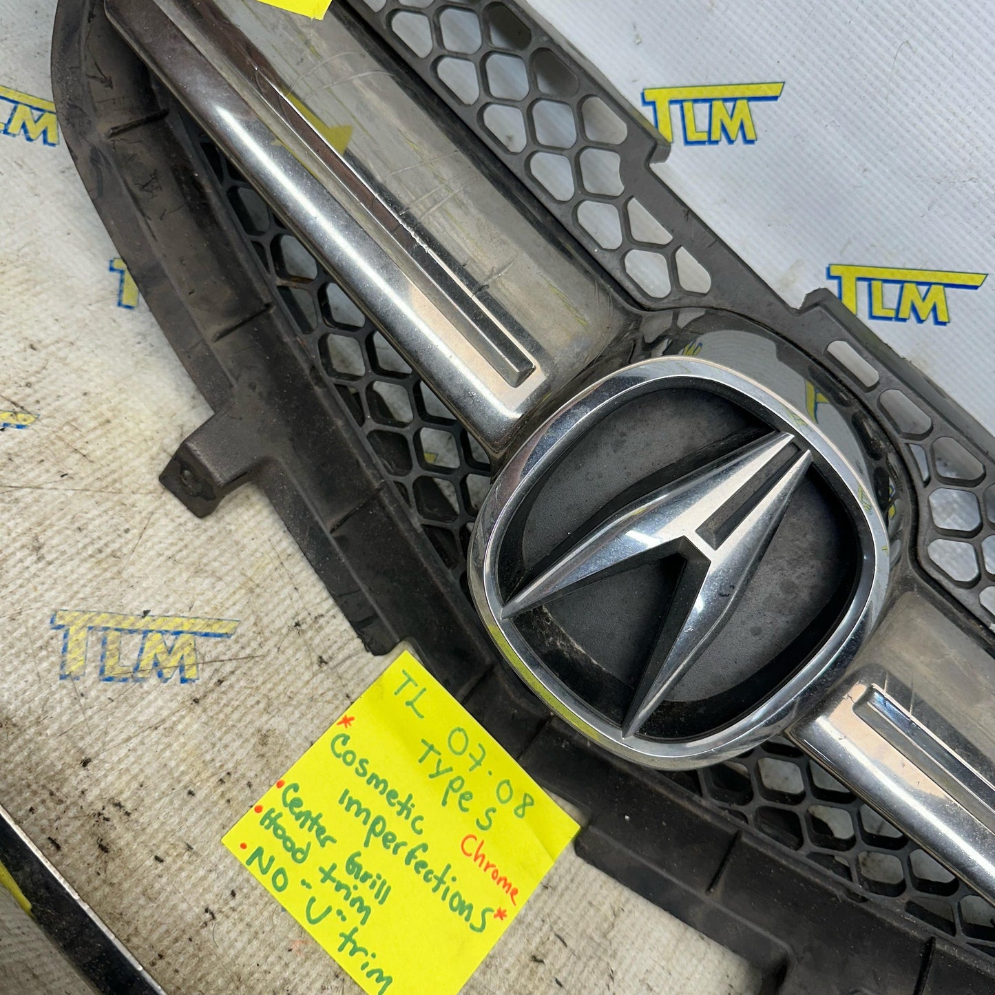 07 08 Acura TL TYPE S Grill Front Bumper Emblem Honeycomb Hood Trim Grille OEM