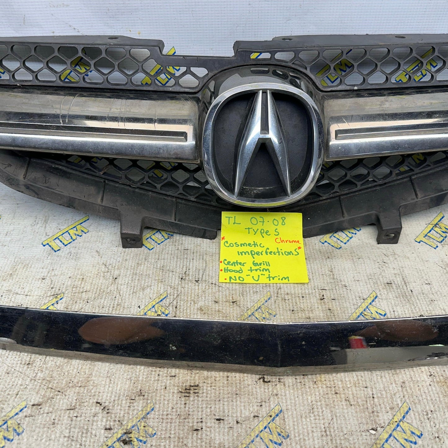 07 08 Acura TL TYPE S Grill Front Bumper Emblem Honeycomb Hood Trim Grille OEM