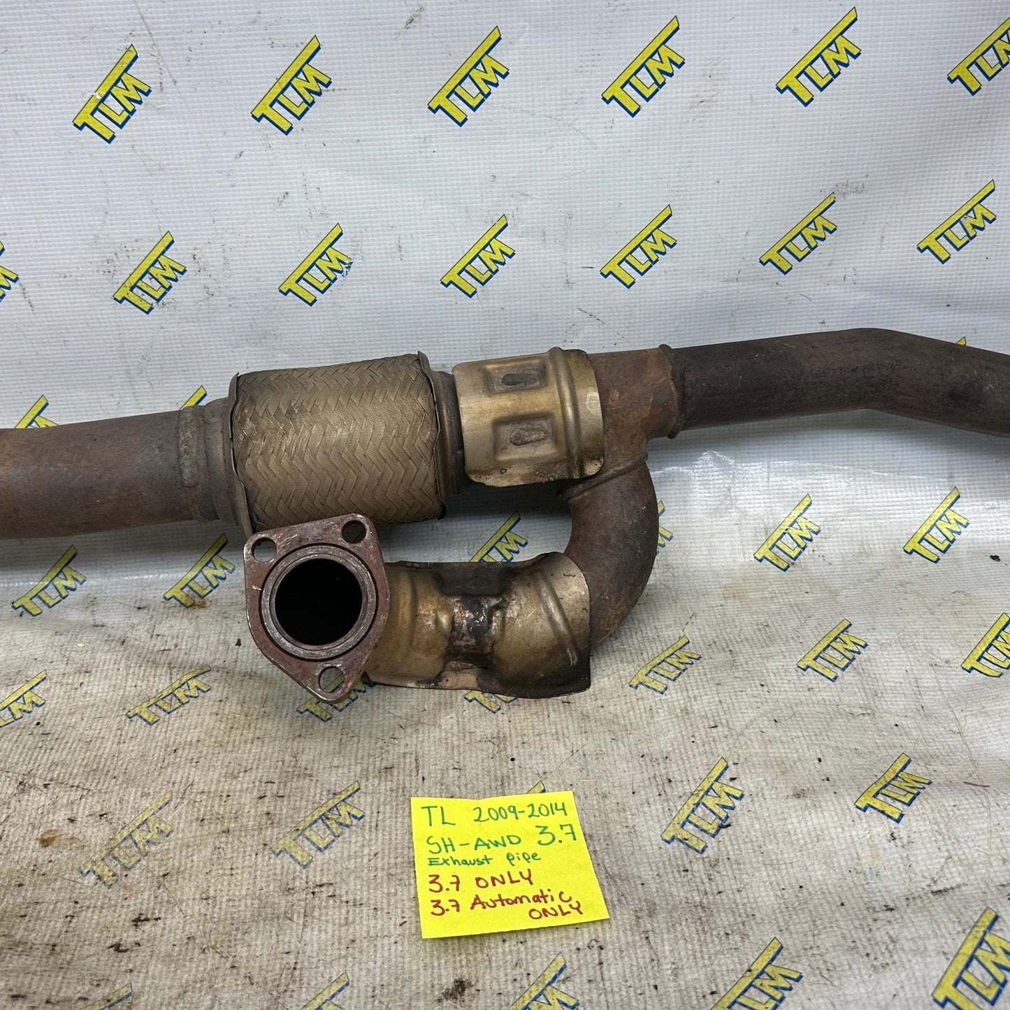09-14 Acura TL Exhaust Down J Pipe Y Flex Pipe 3.7 2009 2010 2011 2012 2013 2014 OEM