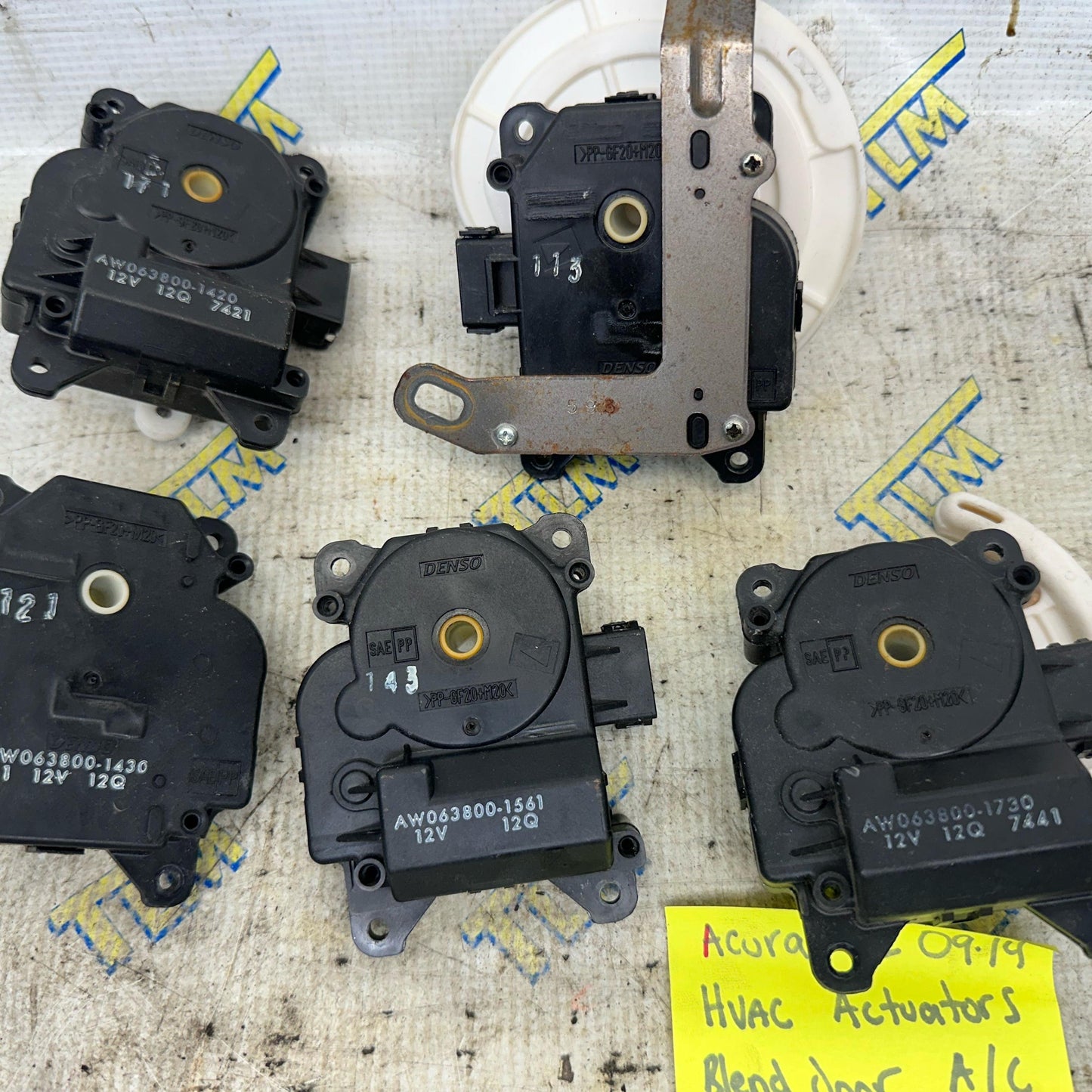09-14 Acura TL HVAC Actuators Blend Door Heater Air Climate Control Set 2010 2011 2012 2013 OEM