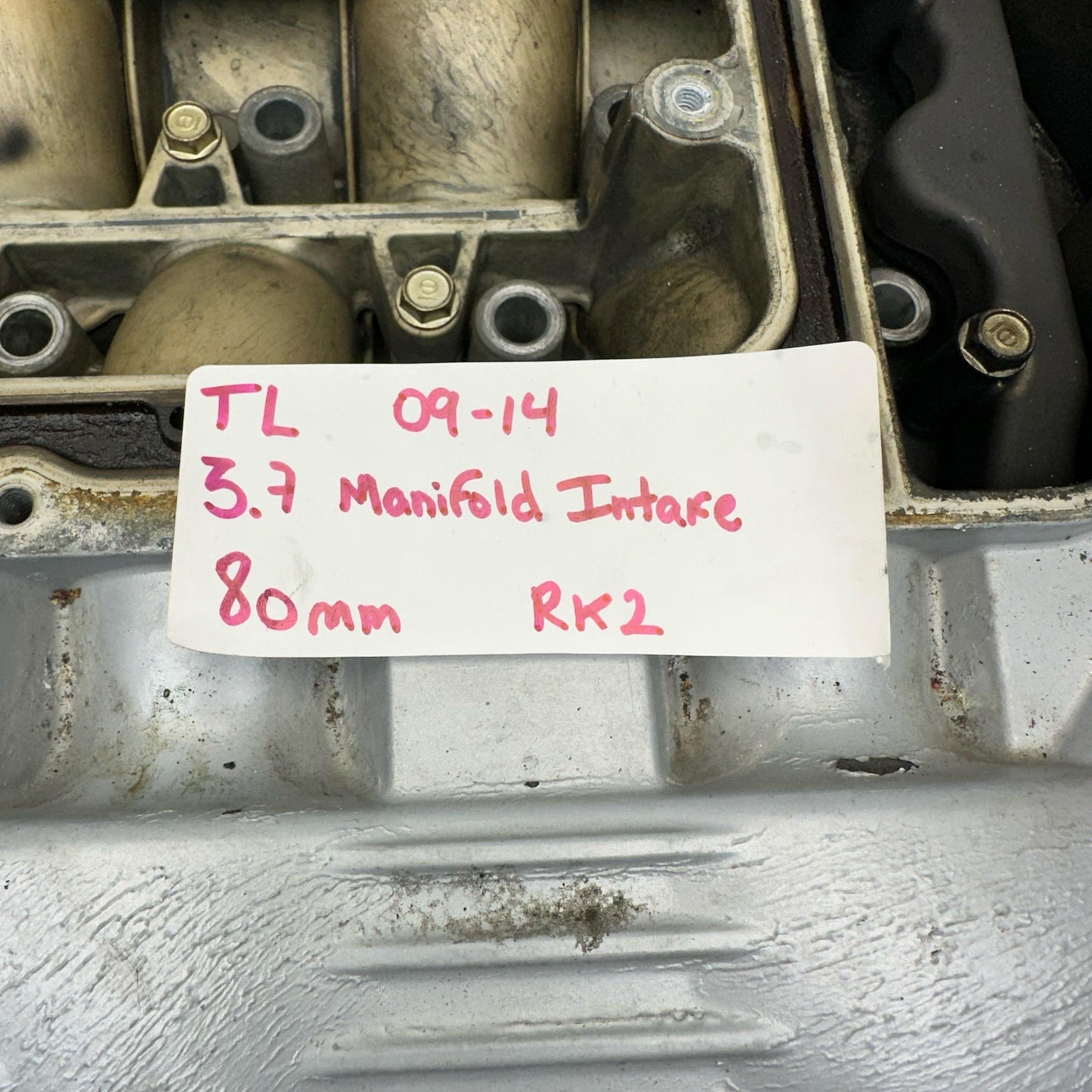 09-14 Acura TL Intake Manifold 3.7 Engine 80mm RK2 with Cover Top Plate 2010 2011 2012 2013 2014 OEM