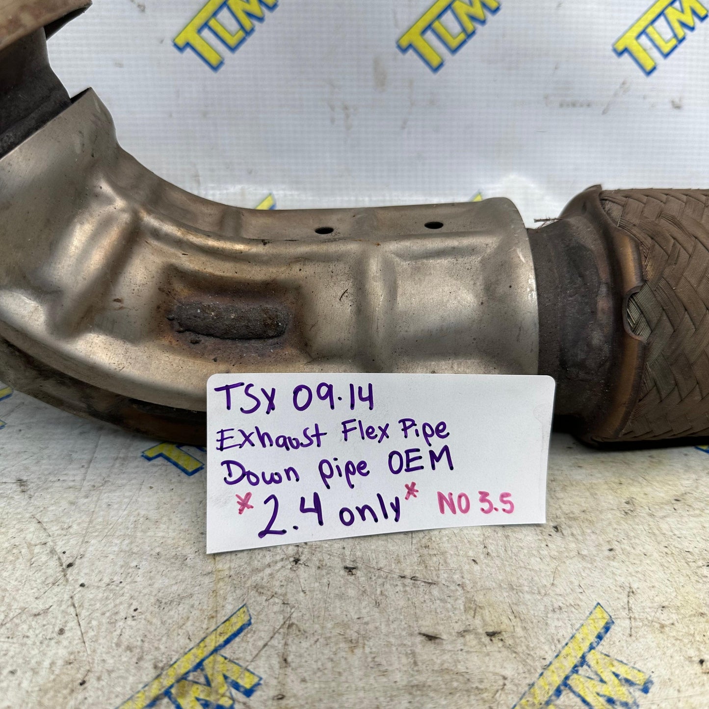 09-14 Acura TSX Exhaust Down Pipe Flex *2.4 only* 2009 2010 11 2012 13 2014 OEM