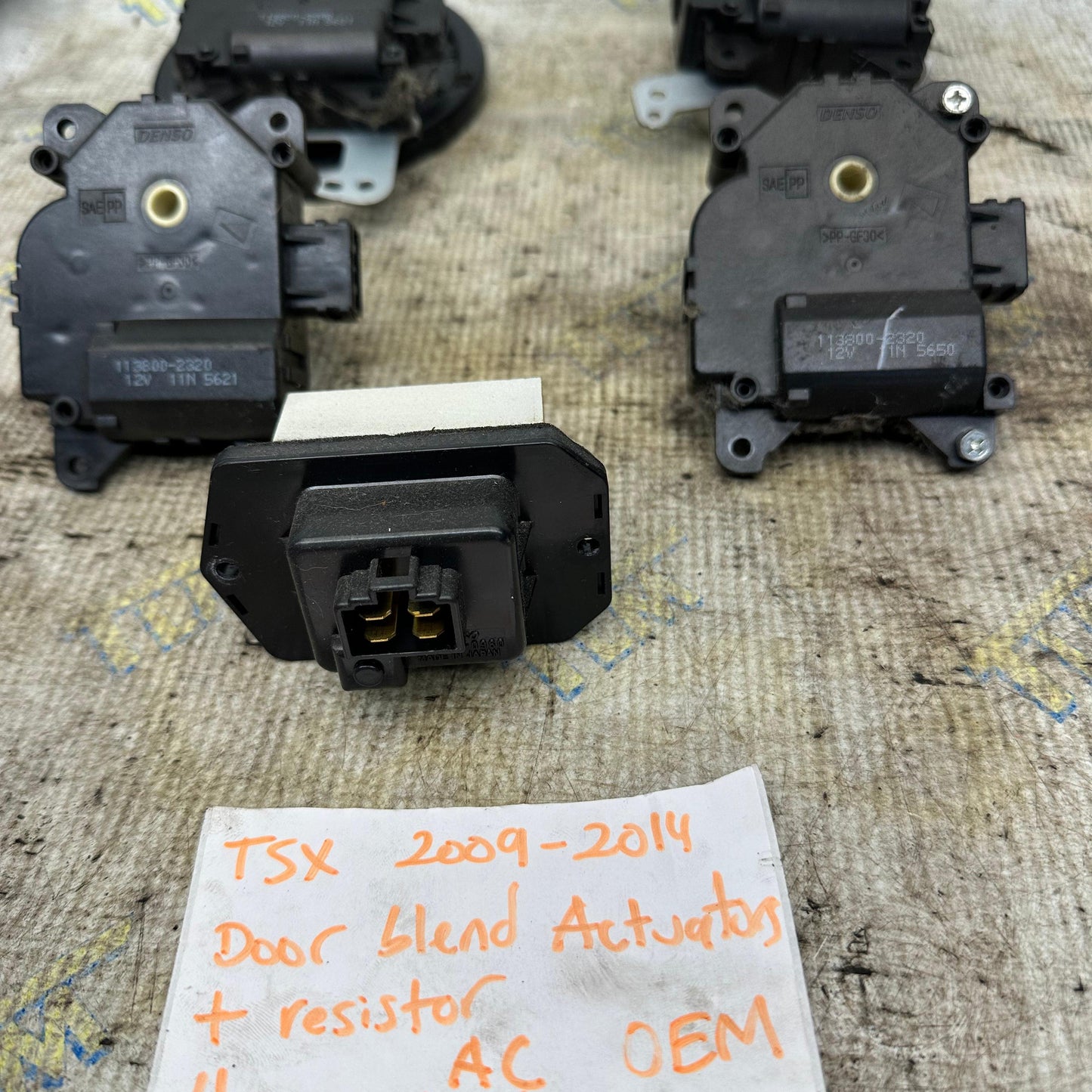 09-14 Acura TSX HVAC Actuators Blend Door Heater Air Set with Resistor 2010 2011 2012 2013 OEM