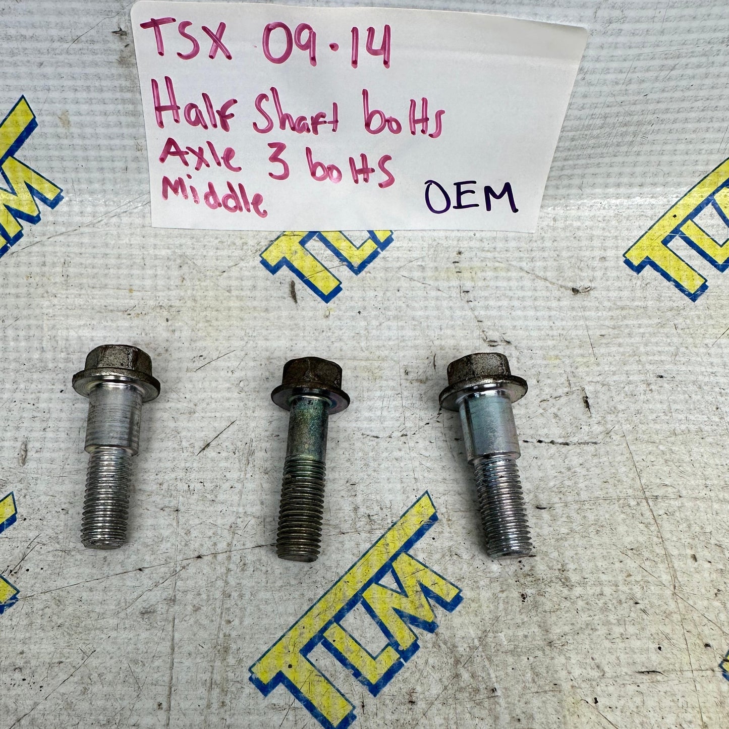 09-14 Acura TSX Intermediate Half Jack Shaft BOLTS ONLY 2009 2010 2011 2012 2013 2014 OEM