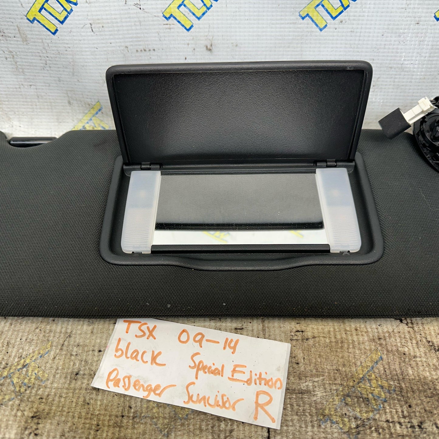 09-14 Acura TSX Sun Visor SE *special edition* Black PASSENGER RIGHT Mirror OEM