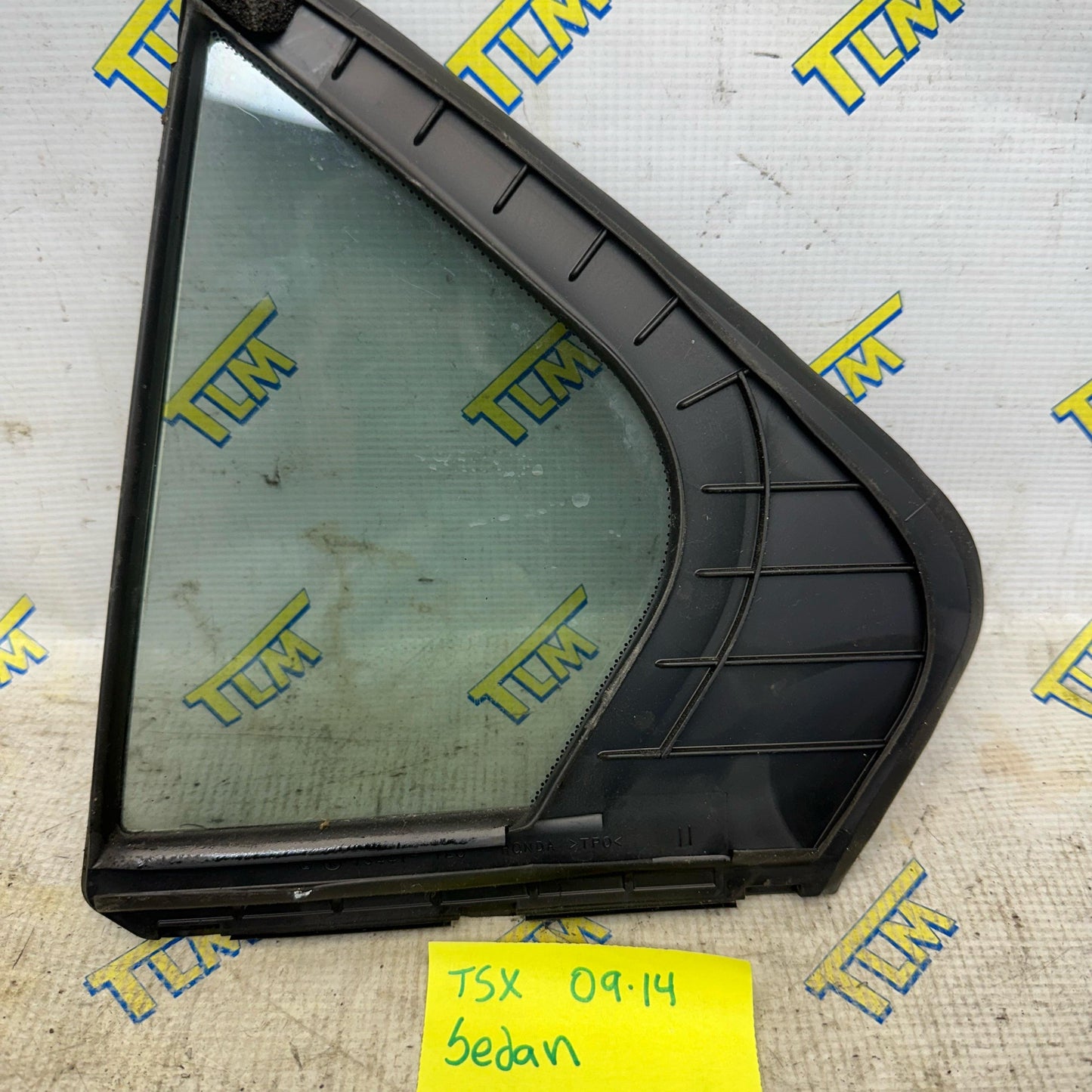 09-14 Acura TSX Window Glass Quarter SeDaN REAR PASSENGER RIGHT 10 11 12 13 OEM