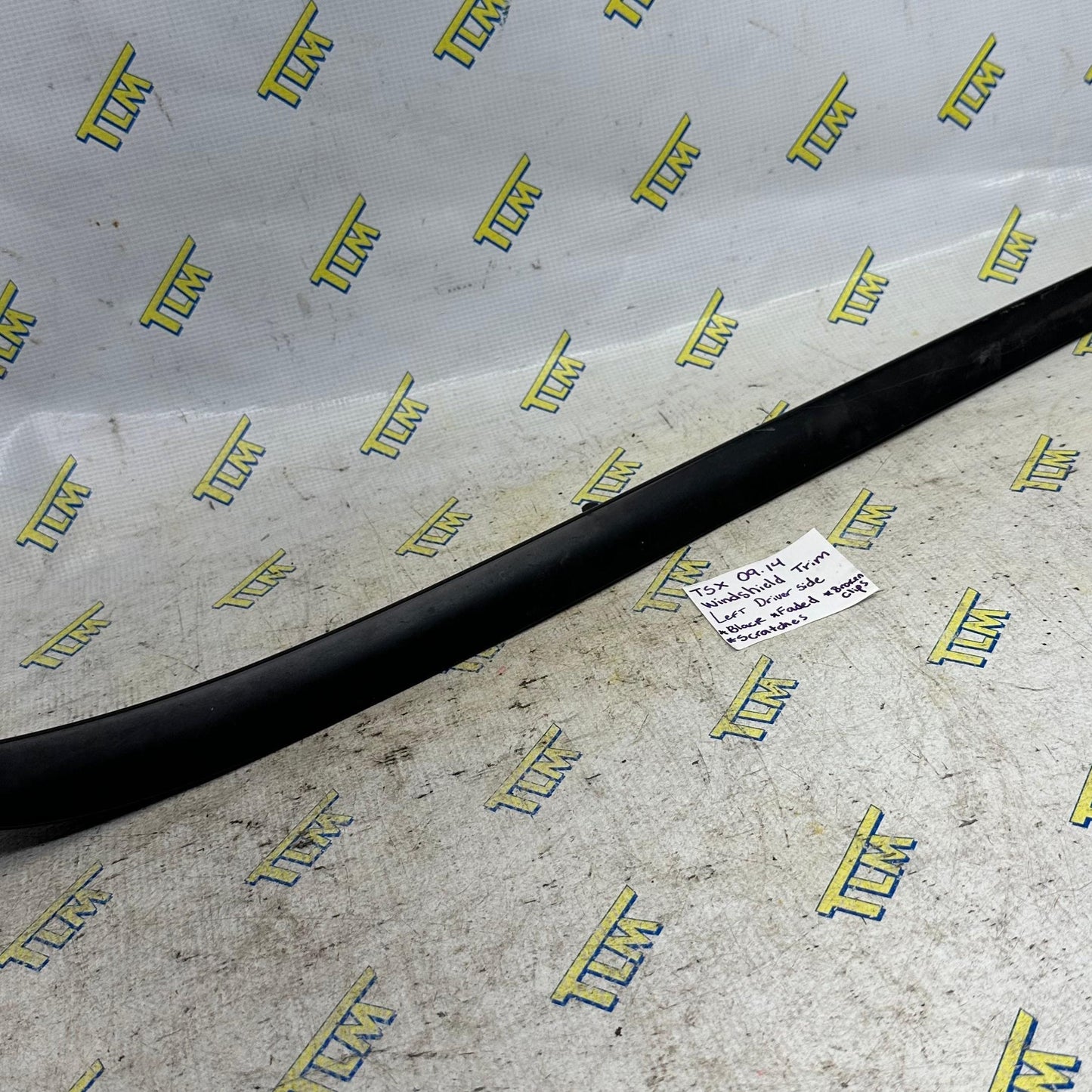 09-14 Acura TSX Windshield Trim Molding DRIVER LEFT 2010 2011 2012 13 black OEM