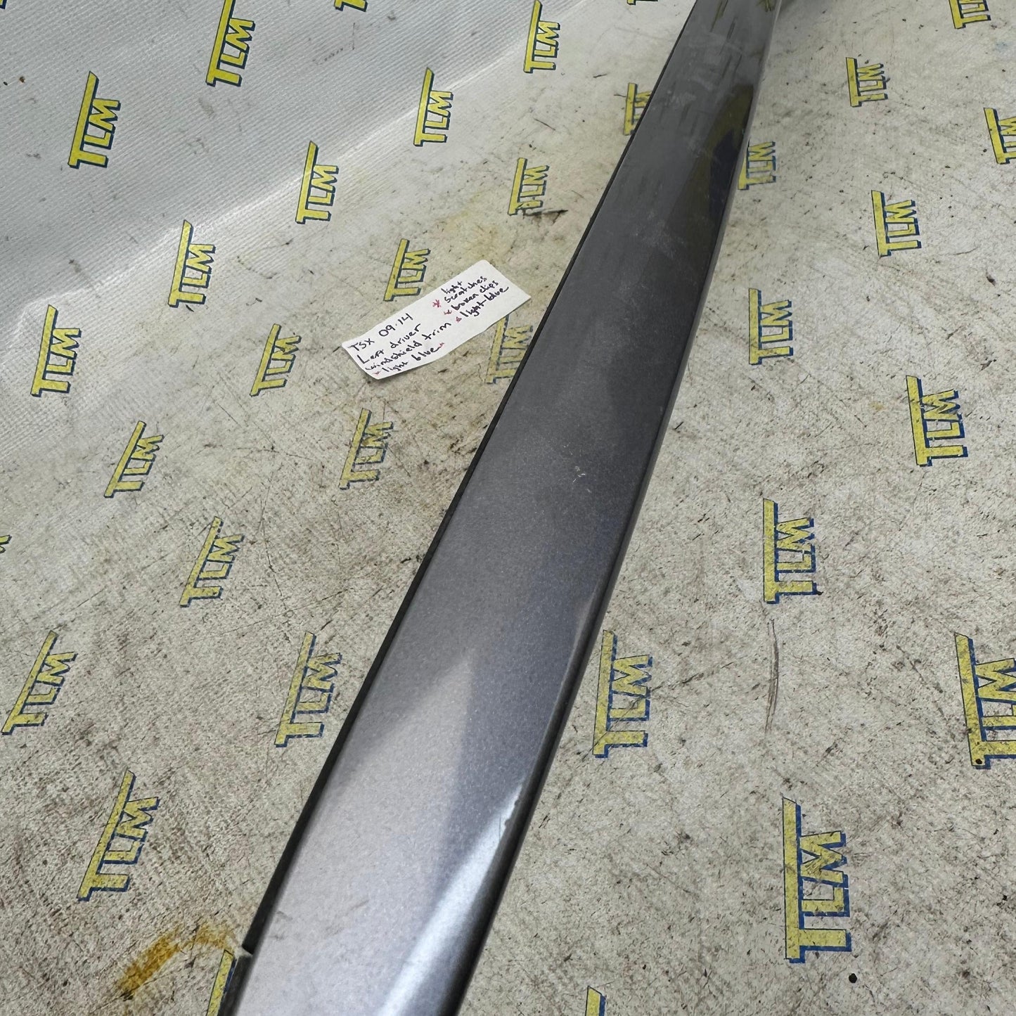 09-14 Acura TSX Windshield Trim Molding DRIVER LEFT 2010 2011 2012 13 *light blue* OEM