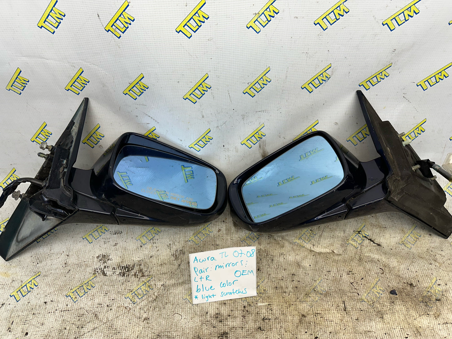 07 08 Acura TL TYPE S Door Rearview Mirror Set *blue* Driver Passenger Base OEM