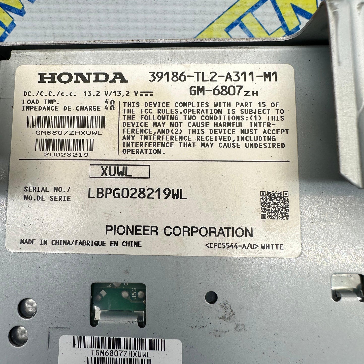 Acura TSX Amp Amplifier Stereo 39186-TL2-A311-M1 Sound OEM