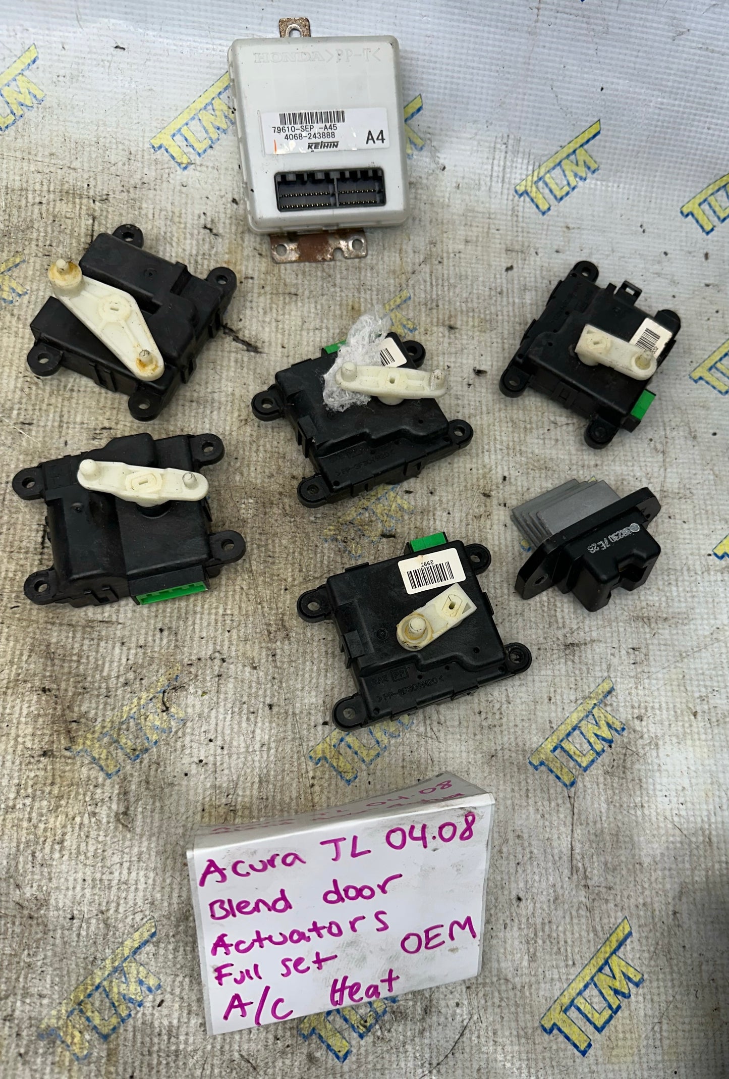04-08 Acura TL HVAC Actuators Blend Door Heater Air Set 2004 2005 2006 2007 OEM