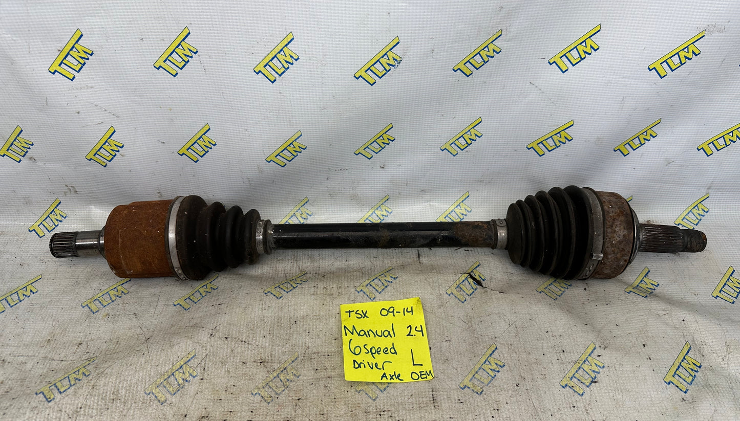 09-14 Acura TSX Axle *MANUAL* Driver Left 2.4 Shaft 6 Speed 10 11 2012 2013 OEM