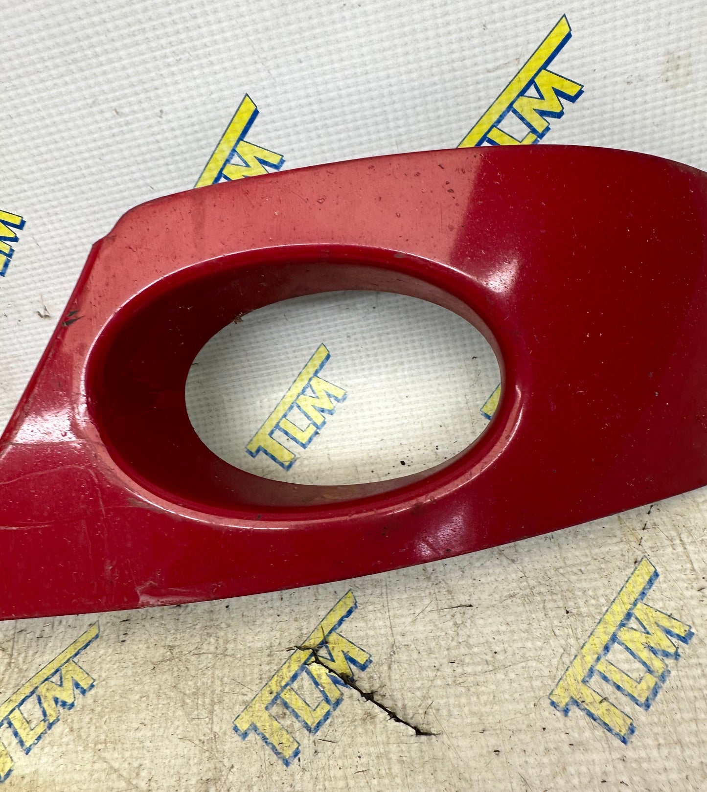 06-08 Acura TSX Front Bumper Fog Cover Bezel 2006 2007 2008 07 Red Plastic OEM