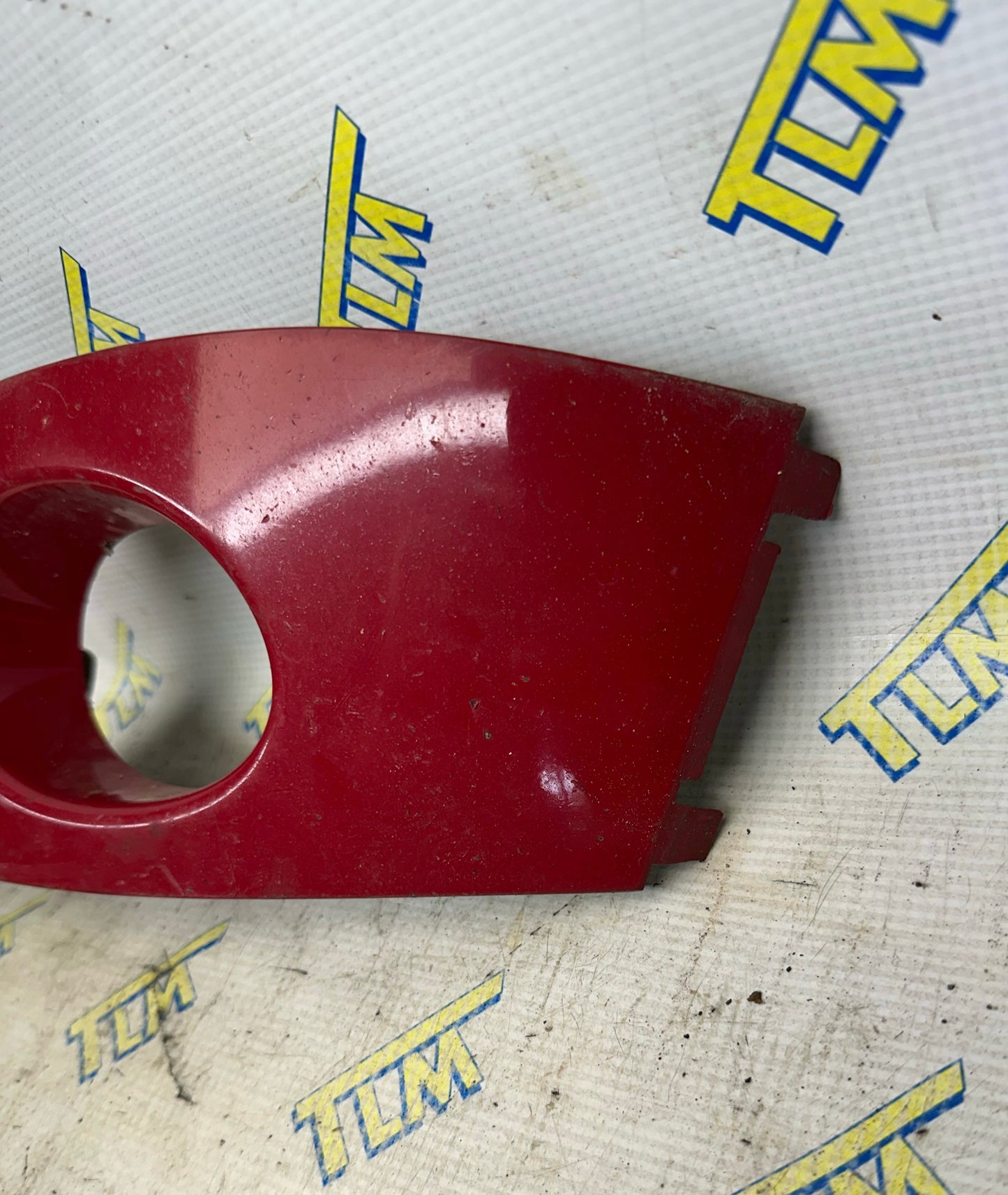 06-08 Acura TSX Front Bumper Fog Cover Bezel 2006 2007 2008 07 Red Plastic OEM