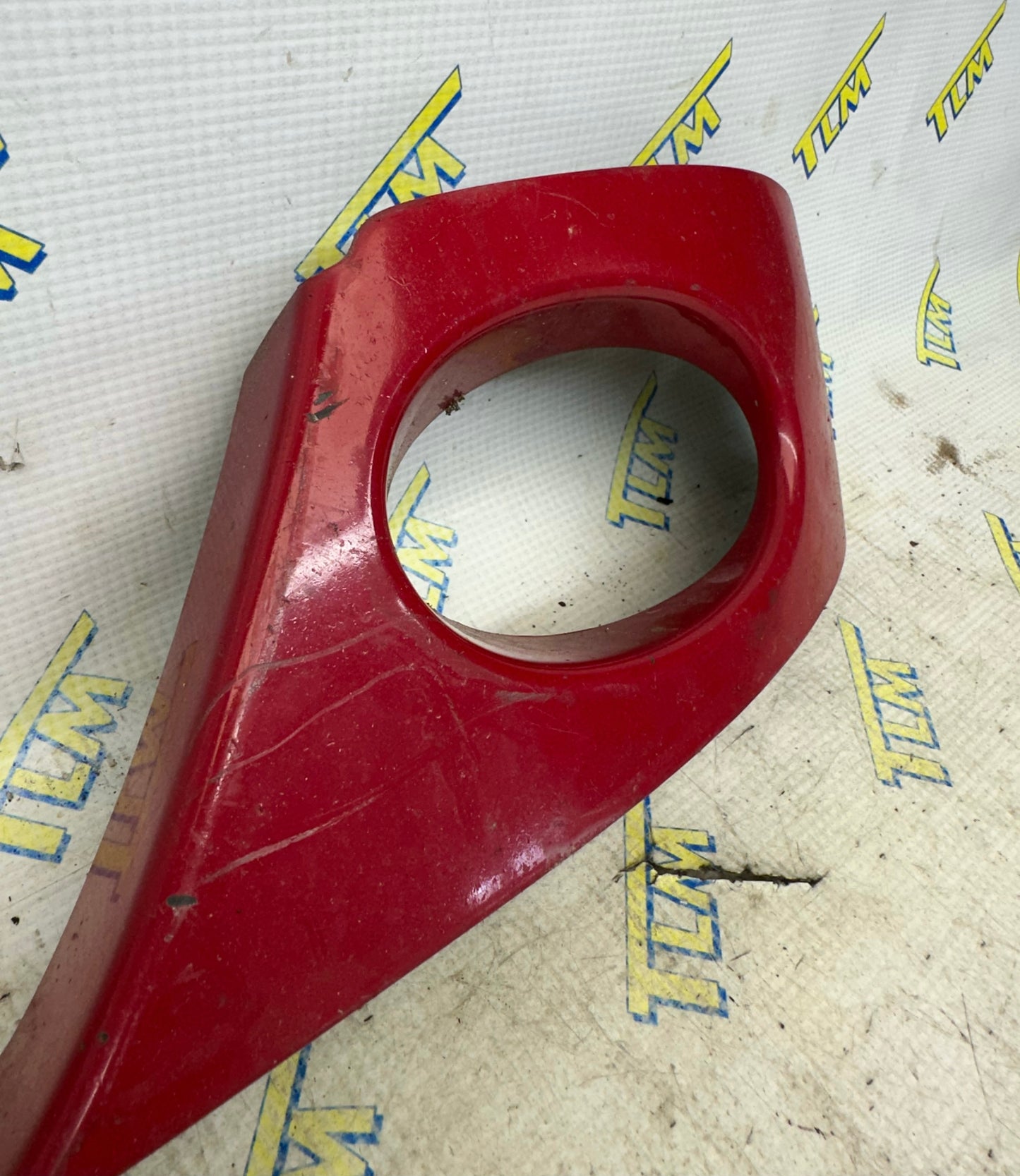 06-08 Acura TSX Front Bumper Fog Cover Bezel 2006 2007 2008 07 Red Plastic OEM