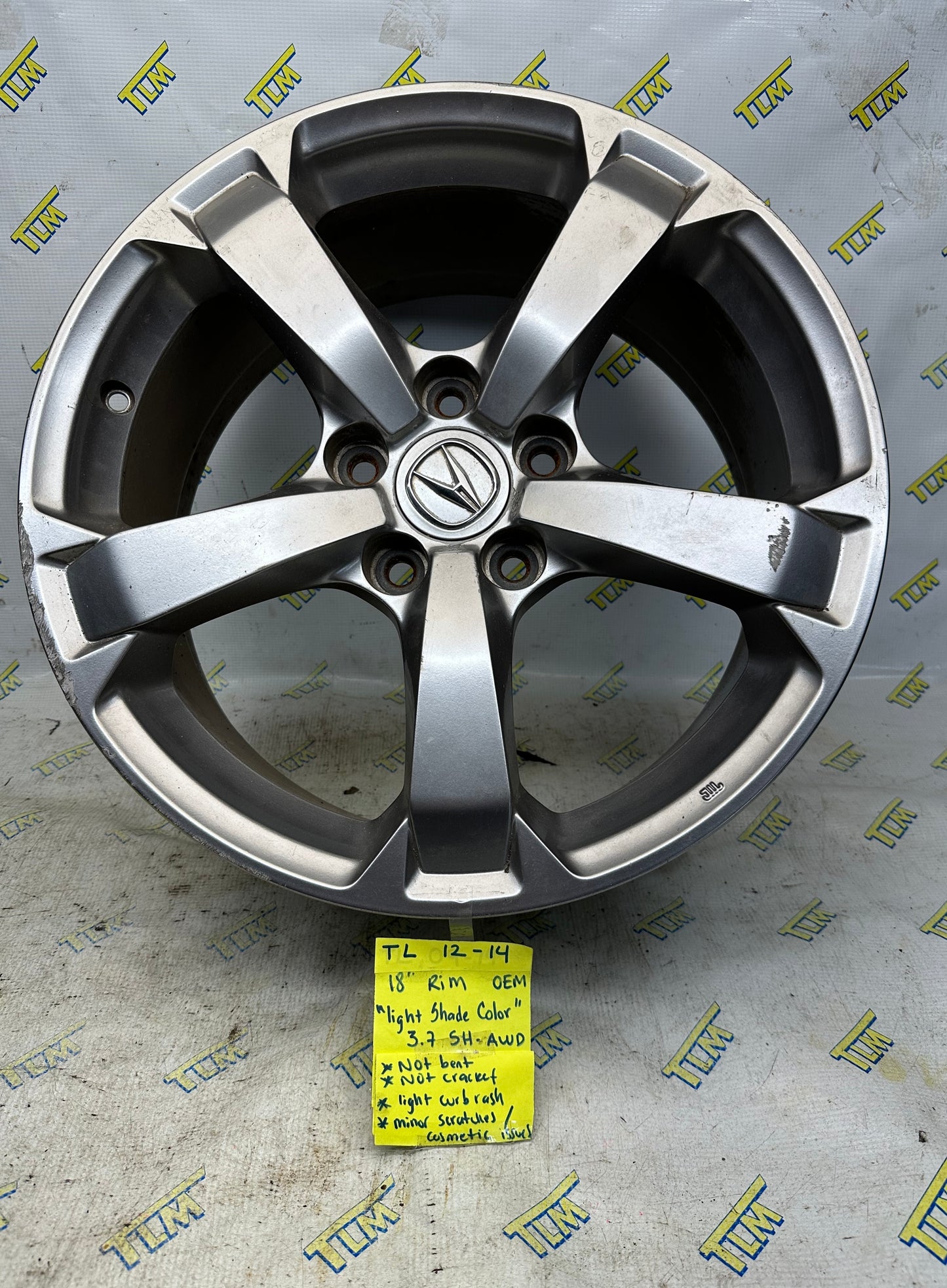 12-14 Acura TL Rim Wheel 2012 2013 2014 13 SHAWD 18” 3.7 engine SH-AWD OEM