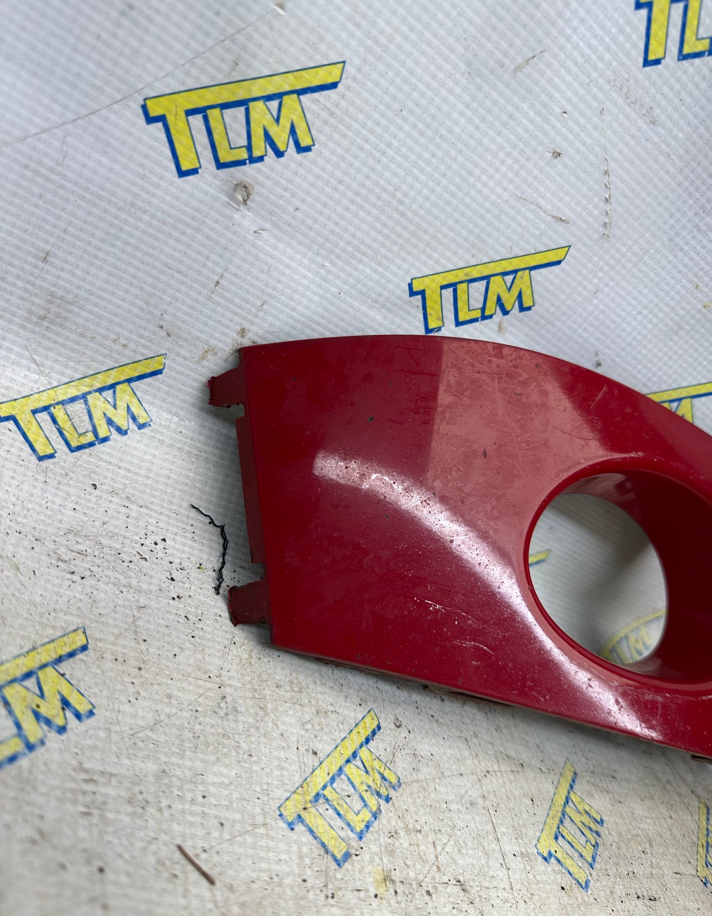 06-08 Acura TSX Front Bumper Fog Cover Bezel 2006 2007 2008 07 Red Plastic OEM