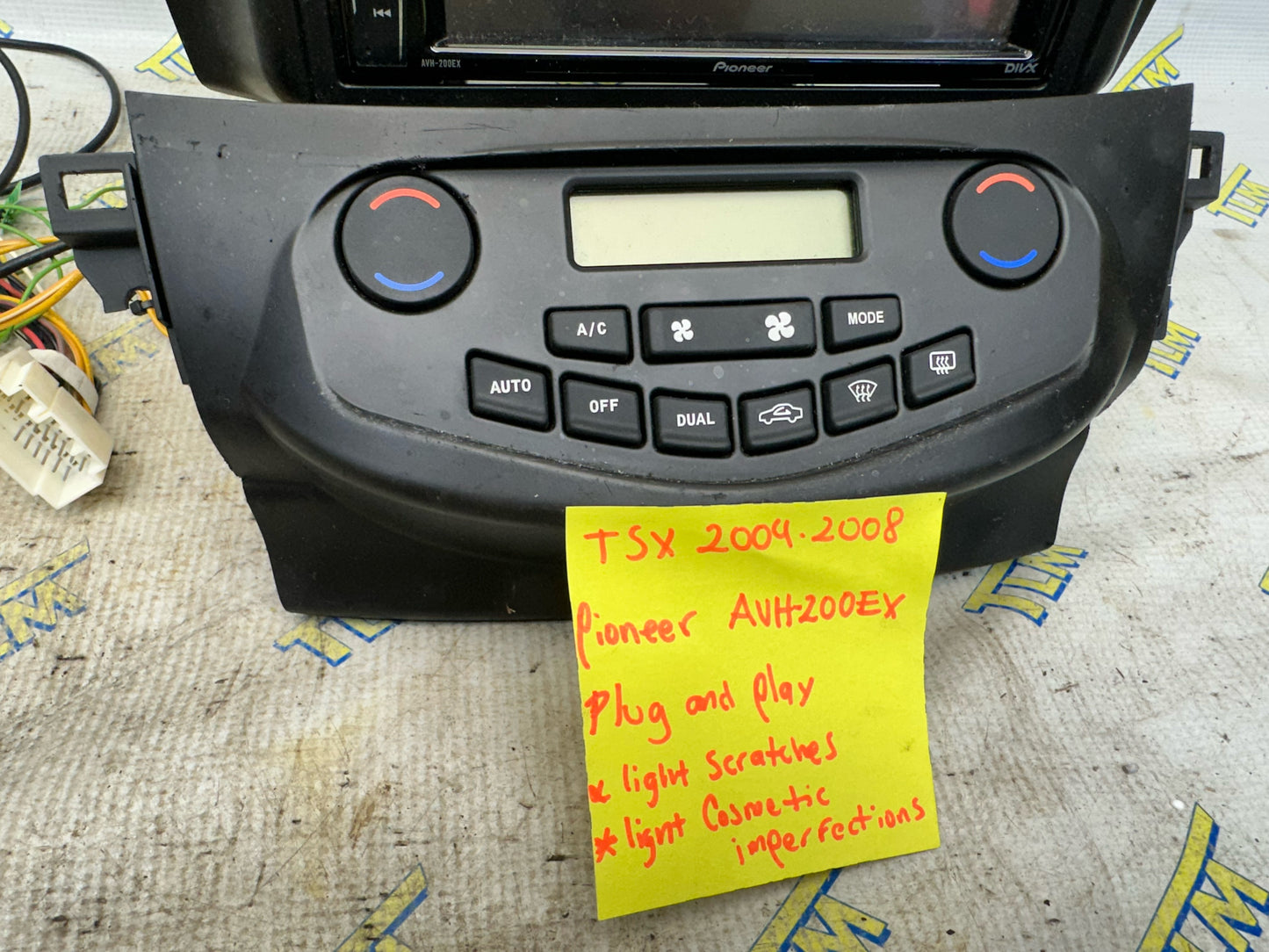 04-08 Acura TSX Radio Receiver Pioneer Metra AVH-200EX BLOCK 05 06 07 OEM