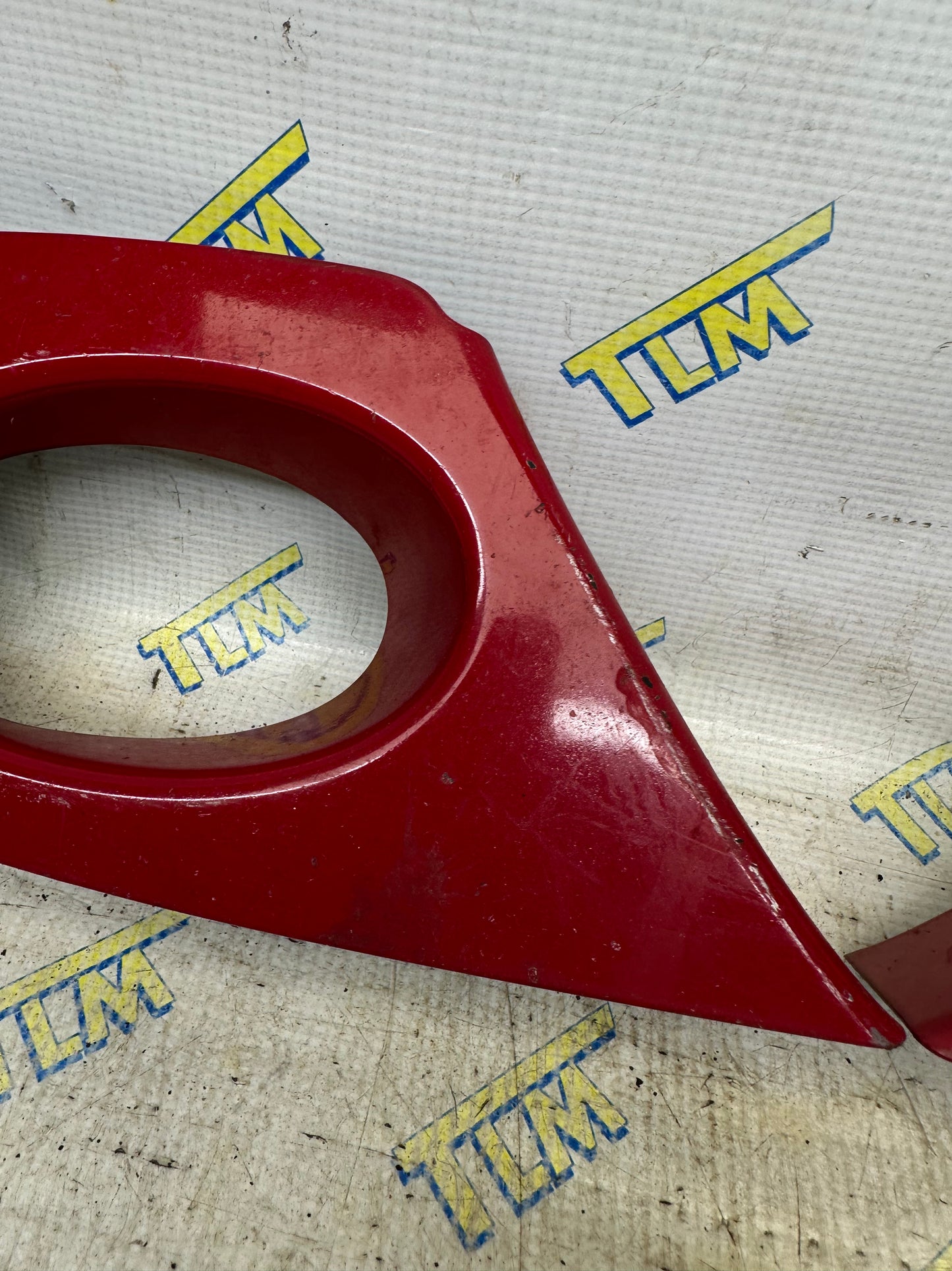 06-08 Acura TSX Front Bumper Fog Cover Bezel 2006 2007 2008 07 Red Plastic OEM