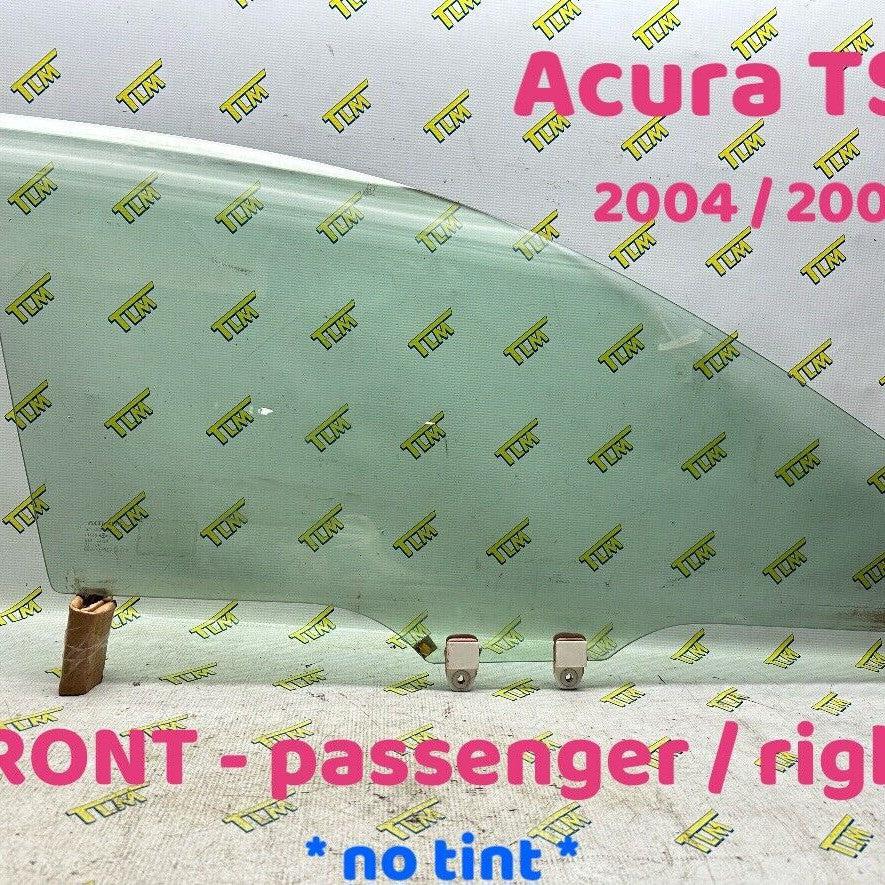 04 05 Acura TSX Door Window Glass FRONT PASSENGER RIGHT 2004 2005 OEM