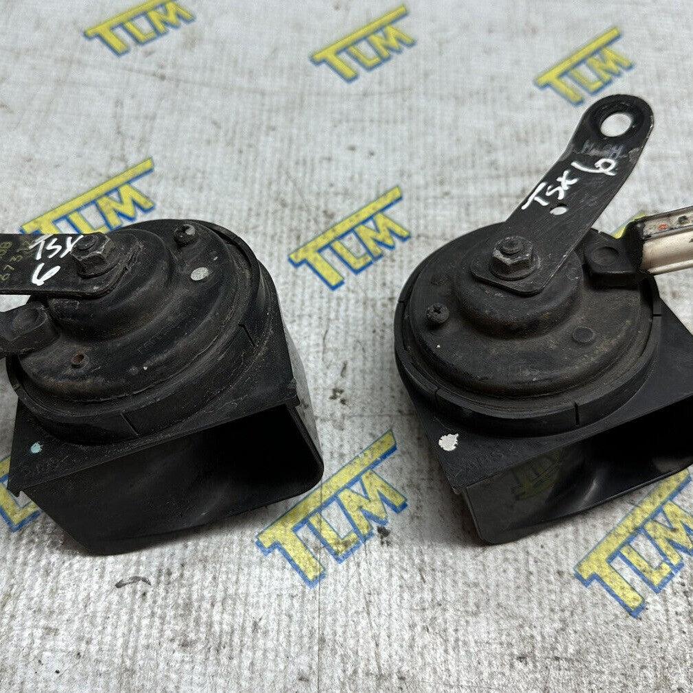 04-08 Acura TSX Horn Honk High & Low Sound Pair Set 2004 2005 2006 2007 2008 OEM