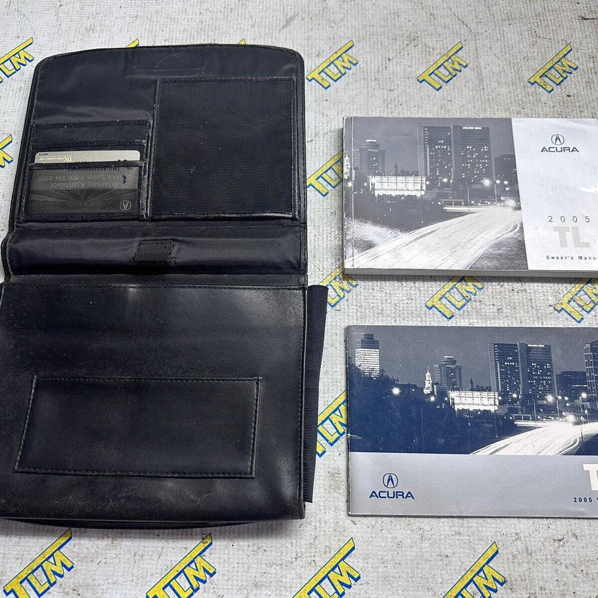 05 Acura TL Owners Manual Information Book Glove Box Leather Case 05 2005 OEM