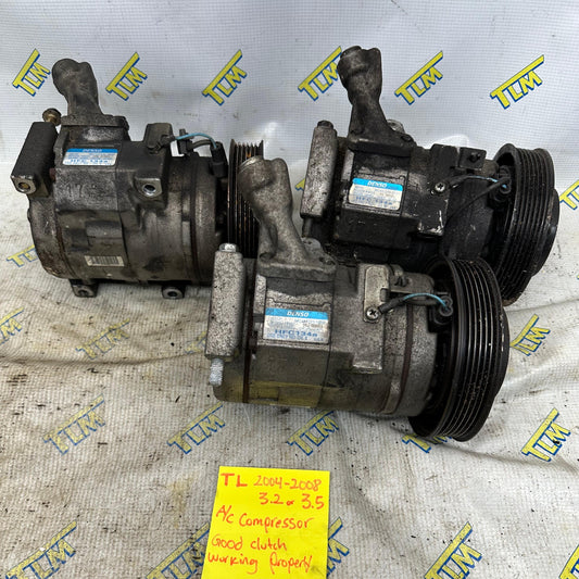 04-08 Acura TL AC Compressor 3.2 / 3.5 Good Clutch 05 06 07 Air Condition OEM