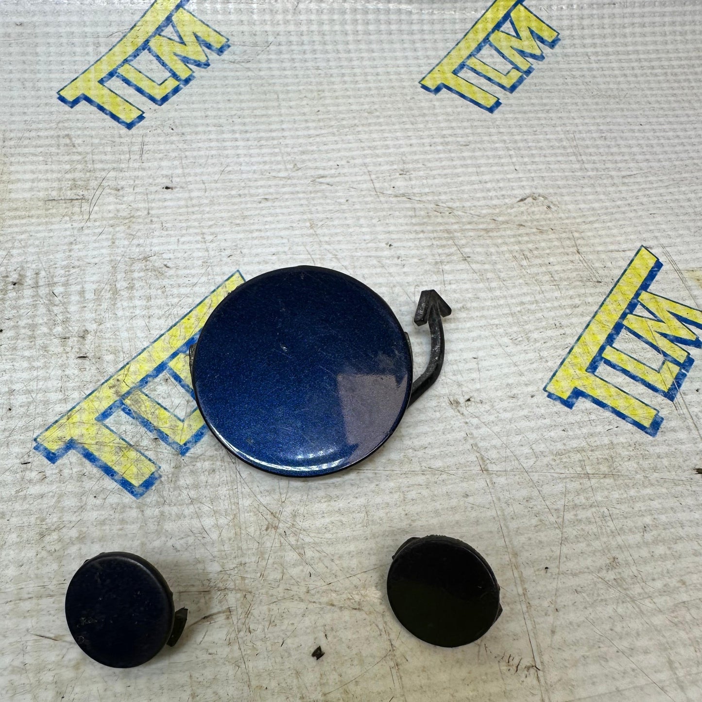 04-08 Acura TL Bumper Tow Hook & License Plate Cover Caps BLUE 05 06 07 08 OEM