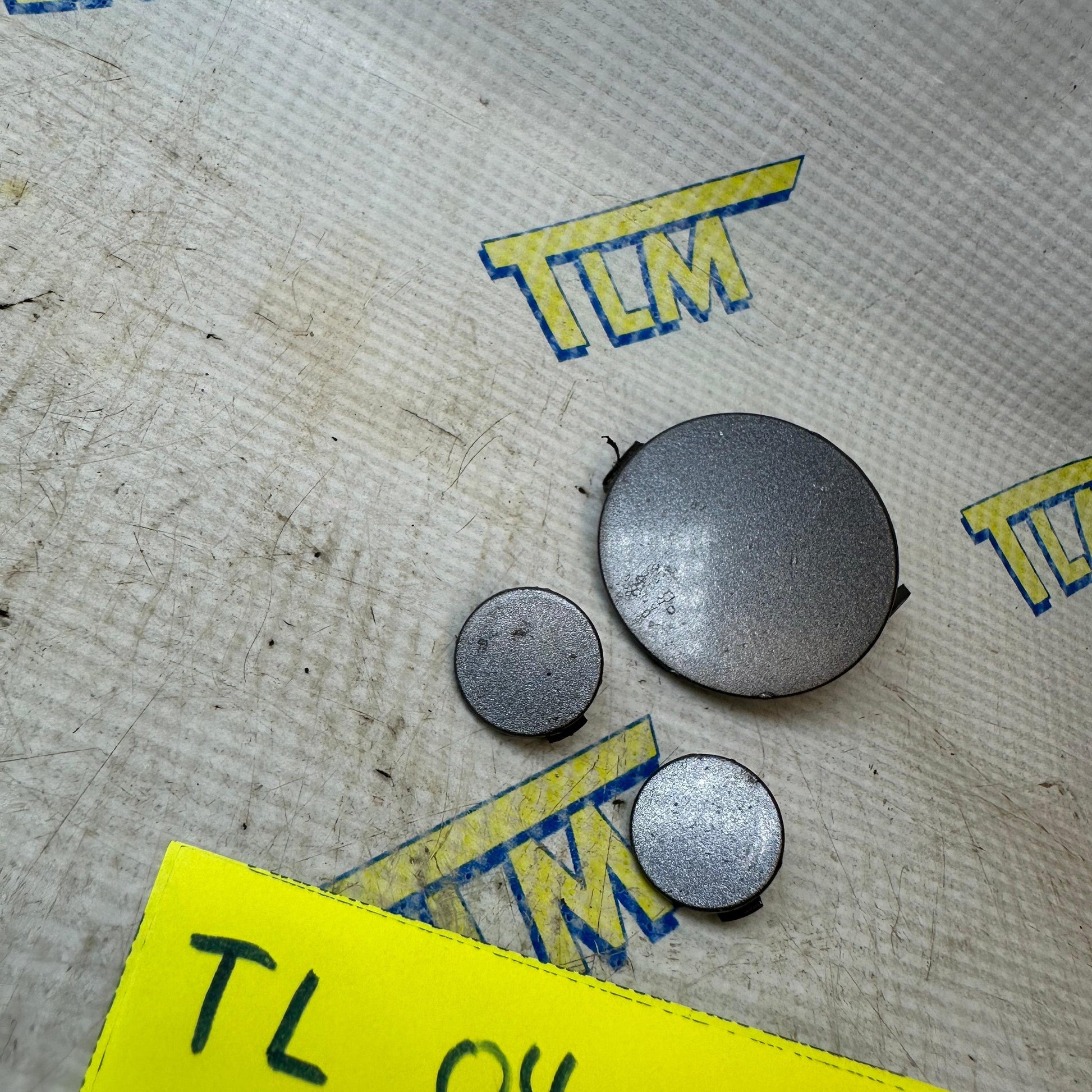 04-08 Acura TL Bumper Tow Hook & License Plate Cover Caps GREY 05 06 07 08 OEM