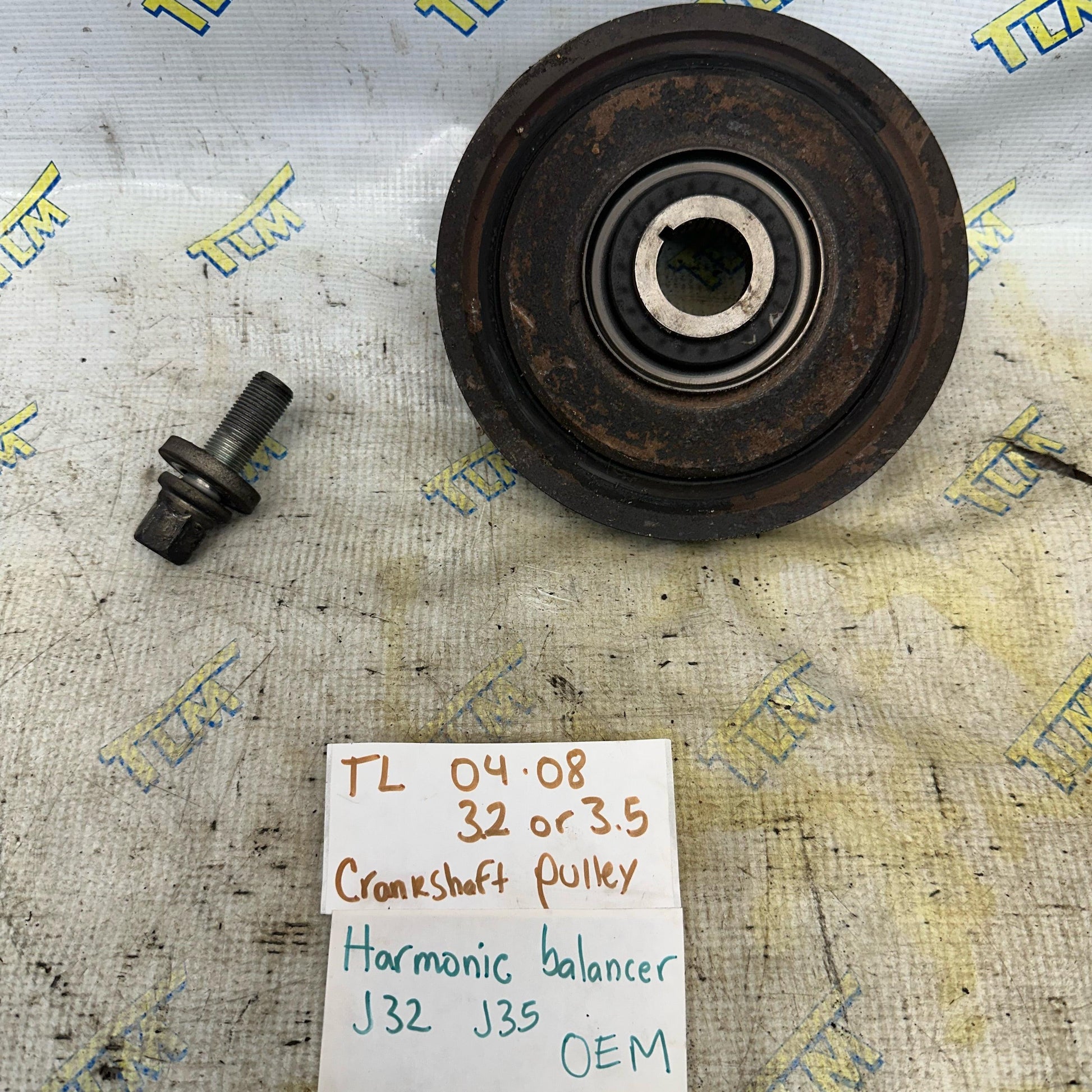 04-08 Acura TL Crankshaft Pulley J32 J35 Engine Harmonic Balancer 05 06 07 OEM