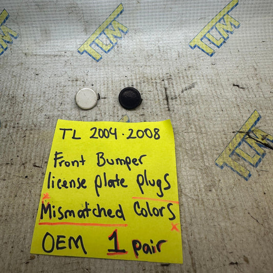 04-08 Acura TL Front Bumper License Plate Cover Cap *MISMATCHED* 05 06 07 08 OEM