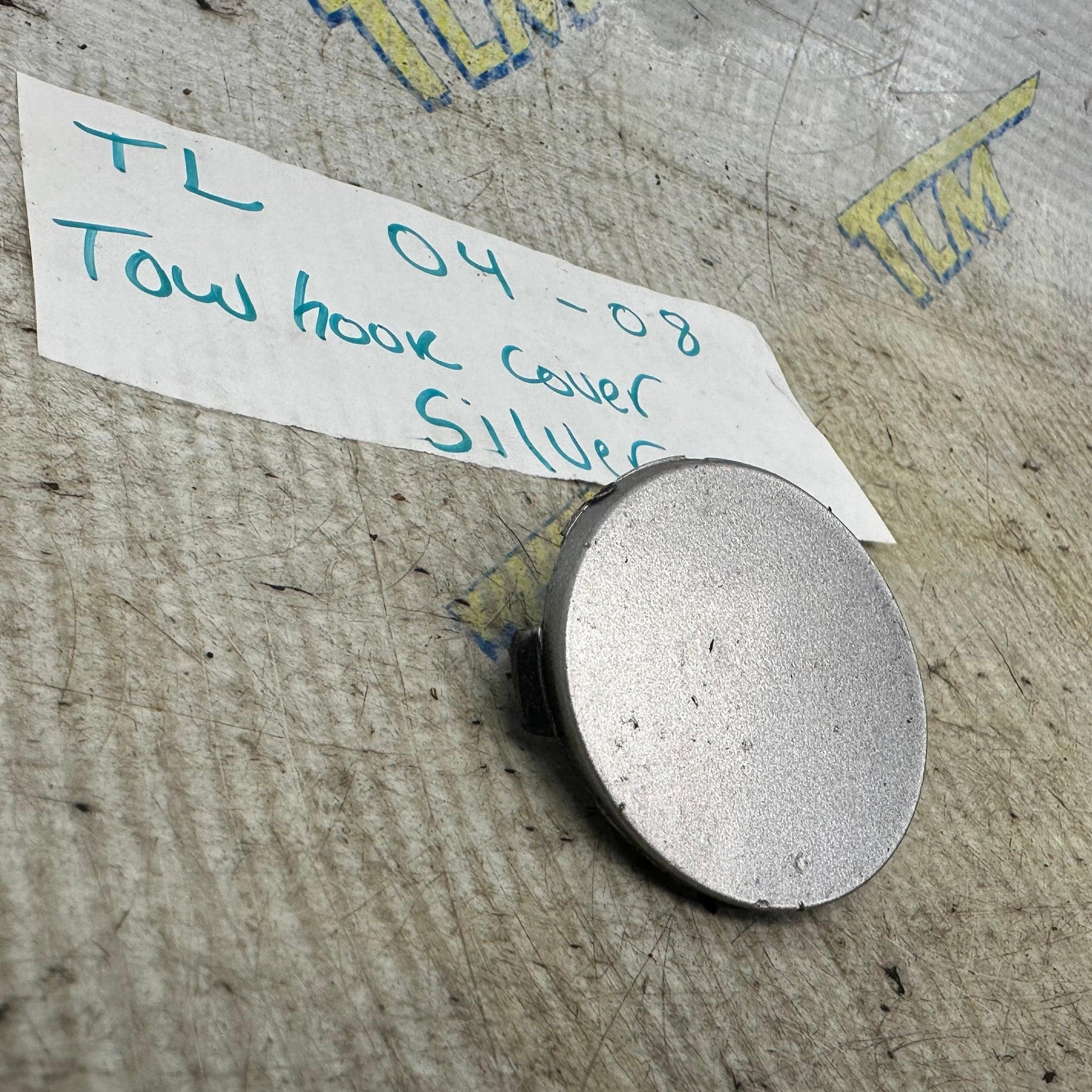04-08 Acura TL Front Bumper Tow Hook Cover Cap SILVER 04 2005 2006 2007 2008 OEM