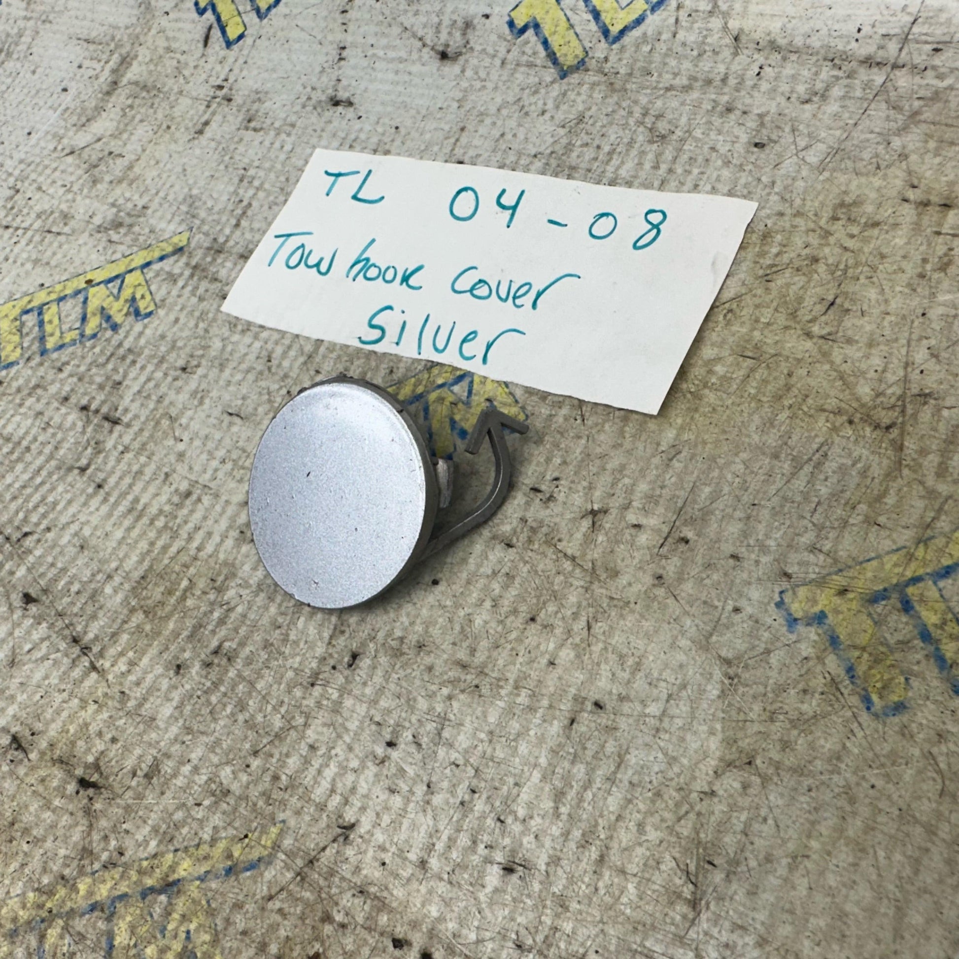 04-08 Acura TL Front Bumper Tow Hook Cover Cap SILVER 04 2005 2006 2007 2008 OEM