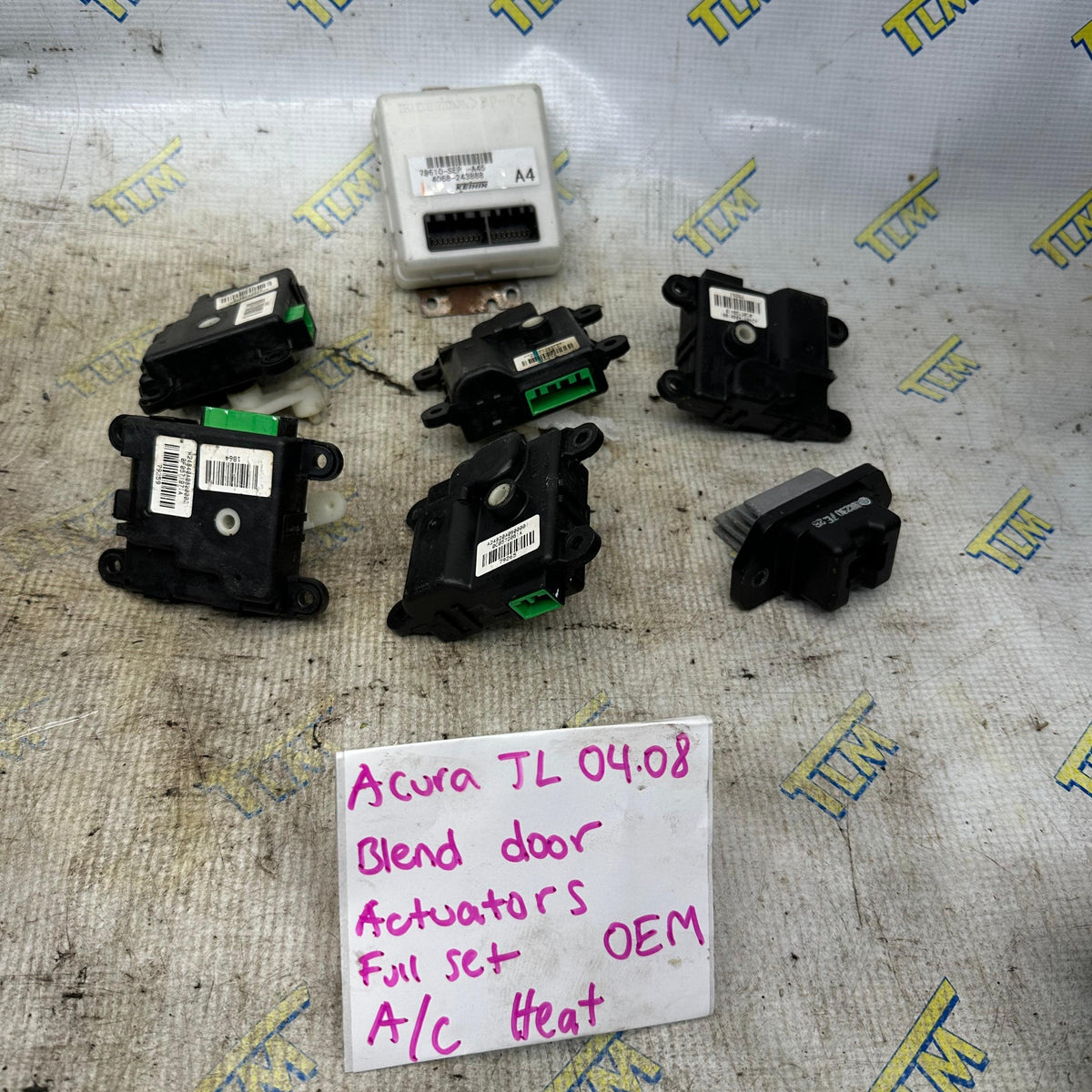 04-08 Acura TL HVAC Actuators Blend Door Heater Air Set 2004 2005 2006 2007 OEM