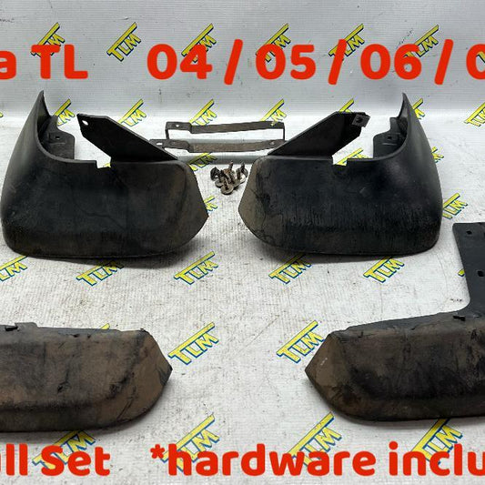 04-08 Acura TL Mud Flaps FRONT & REAR Set Driver / Passenger 05 06 07 08 OEM