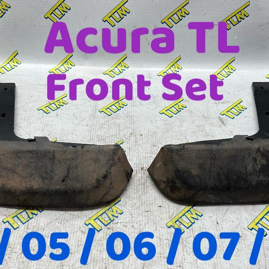 04-08 Acura TL Mud Flaps FRONT Set Left Driver / Right Passenger 05 06 07 08 OEM