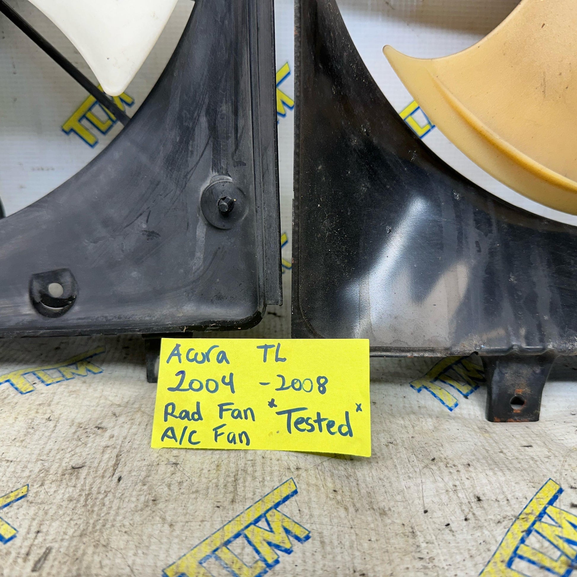 04-08 Acura TL Radiator AC Fan Cooling Fan RIGHT & LEFT 2004 2005 2006 2007 OEM
