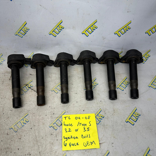 04-08 Acura TL TYPE S Ignition Coil 6 Pack Hitachi 05 06 07 base 3.2 & 3.5 OEM