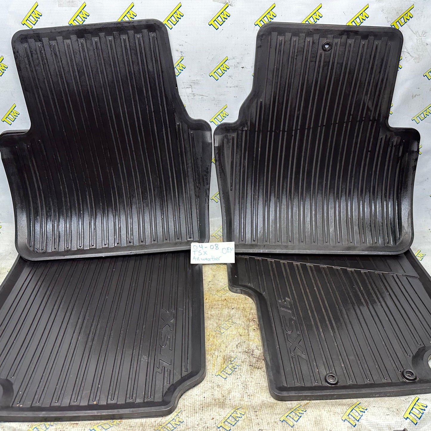 04-08 Acura TSX All Weather Mats Liner Rubber 2004 2005 2006 2007 Interior OEM