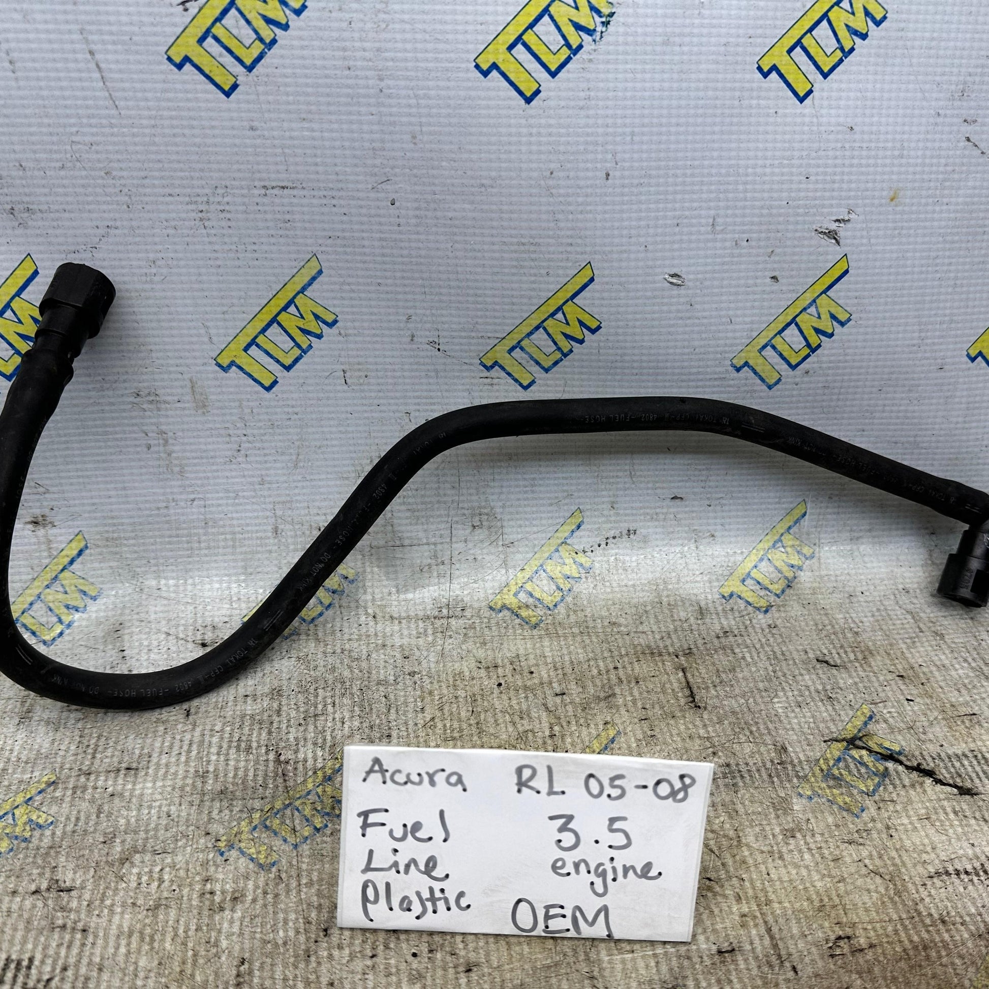 05-08 Acura RL 3.5 Fuel Feed Hose Line Firewall GAS Automatic Plastic 06 07 OEM