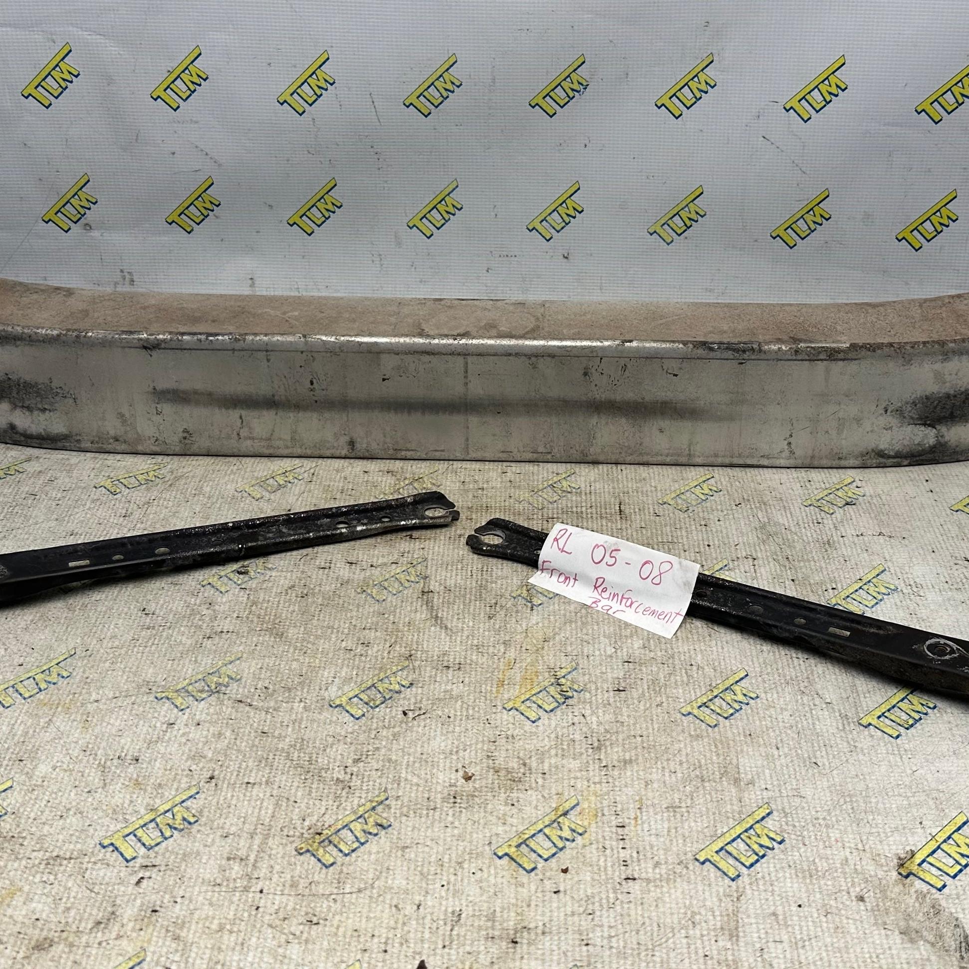 05-08 Acura RL Front Bumper Reinforcement Bar & Bracket Supports 2006 2007 OEM