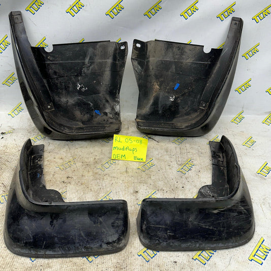 05-08 Acura RL Mud Flaps FRONT & REAR Set Driver / Passenger 05 06 07 08 OEM