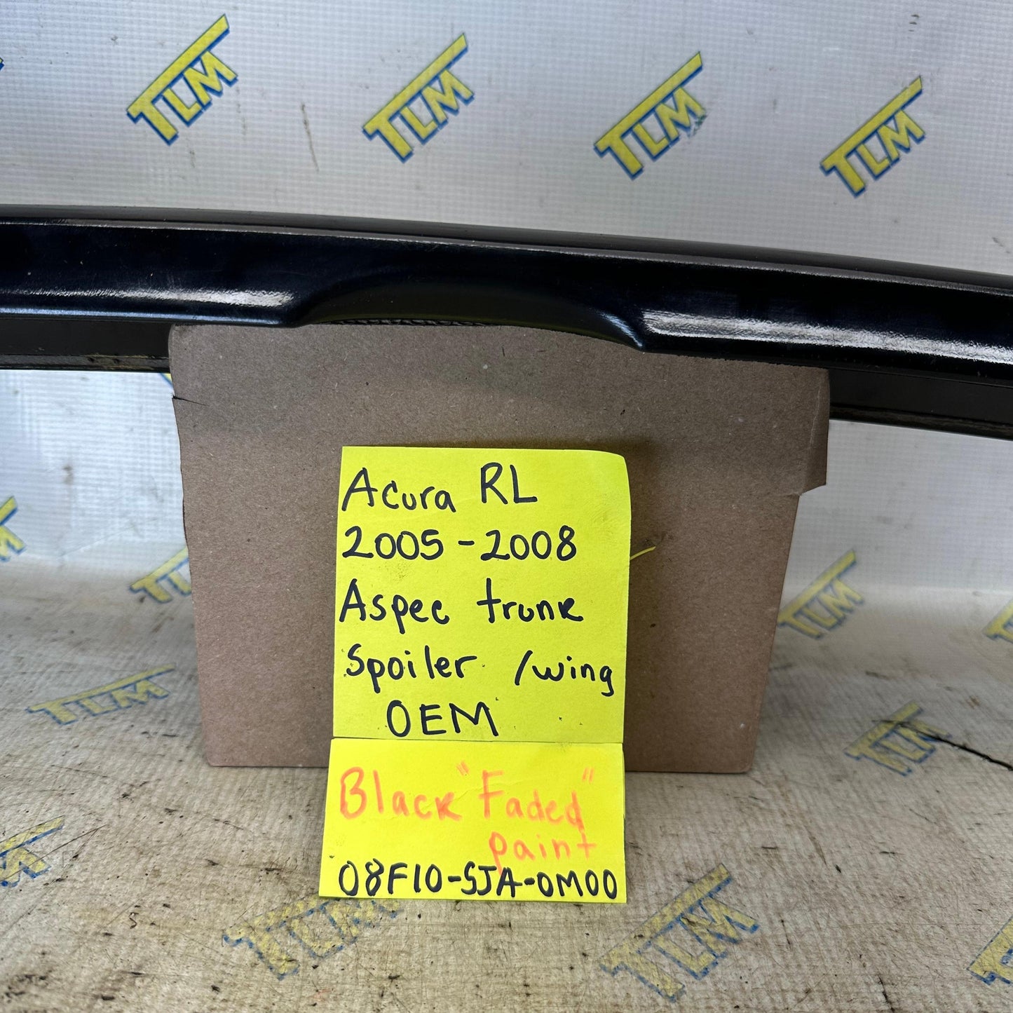 05-08 Acura RL Trunk Spoiler ASPEC Wing Black 2005 2006 2007 2008 08F10 OEM