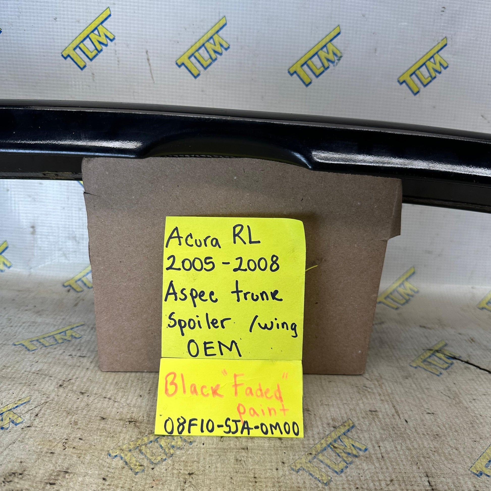 05-08 Acura RL Trunk Spoiler ASPEC Wing Black 2005 2006 2007 2008 08F10 OEM