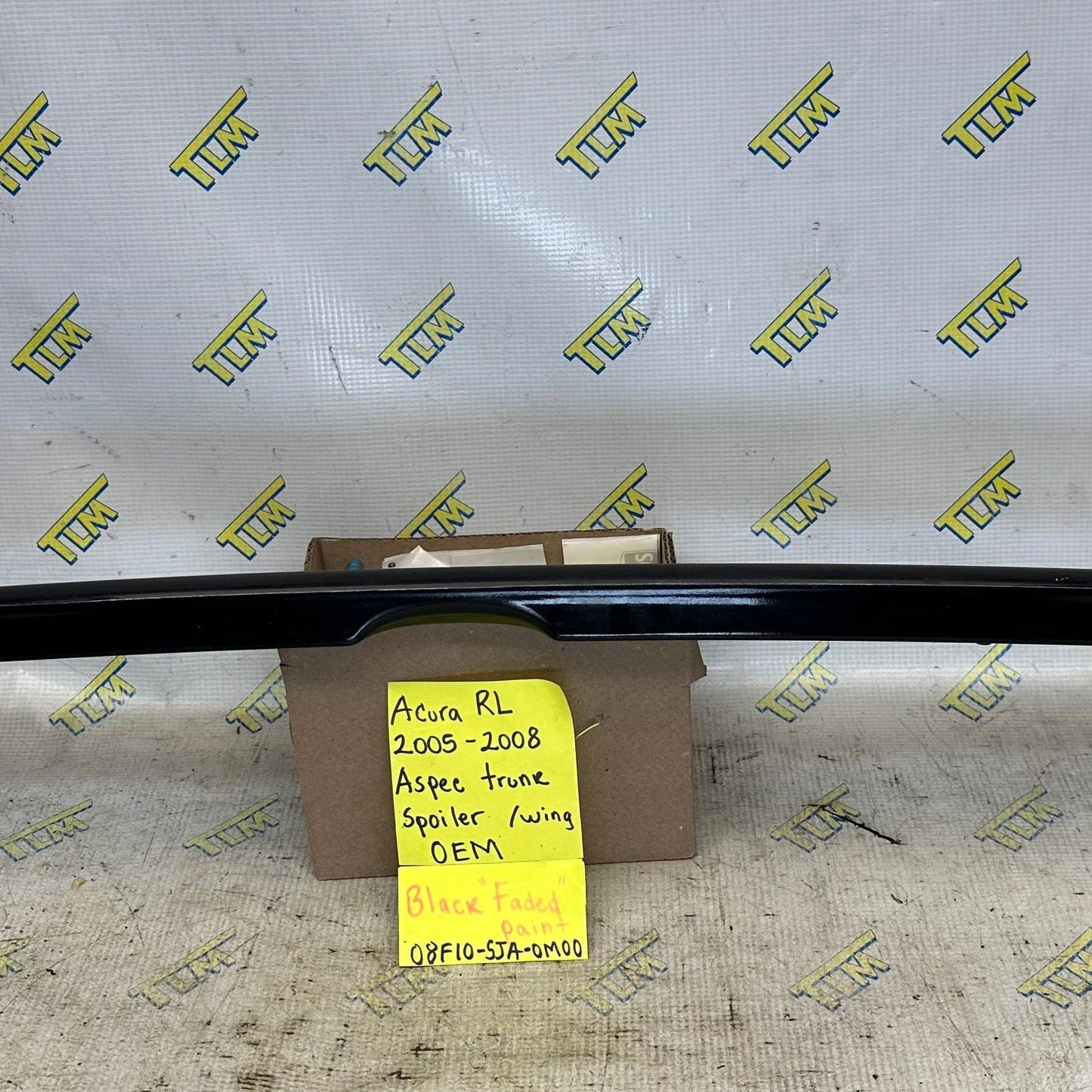 05-08 Acura RL Trunk Spoiler ASPEC Wing Black 2005 2006 2007 2008 08F10 OEM
