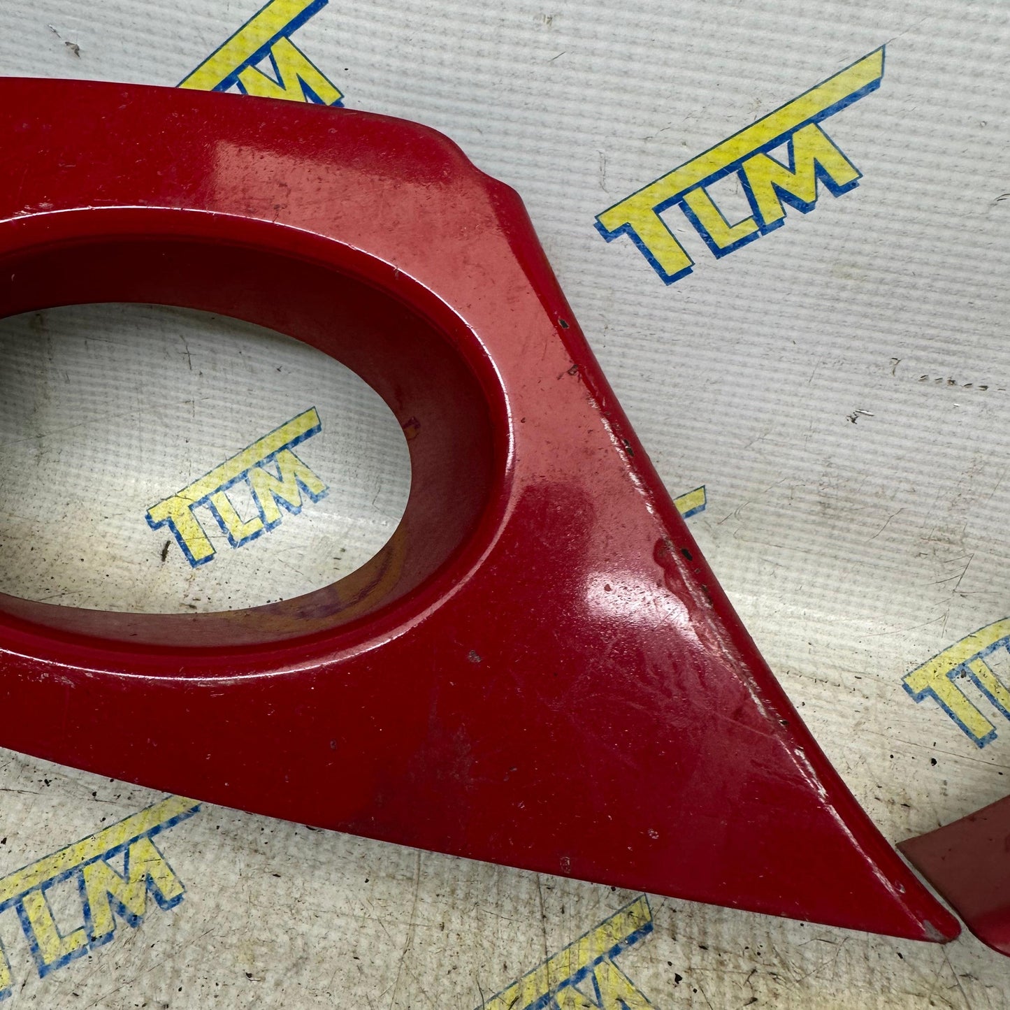 06-08 Acura TSX Front Bumper Fog Cover Bezel 2006 2007 2008 07 Red Plastic OEM